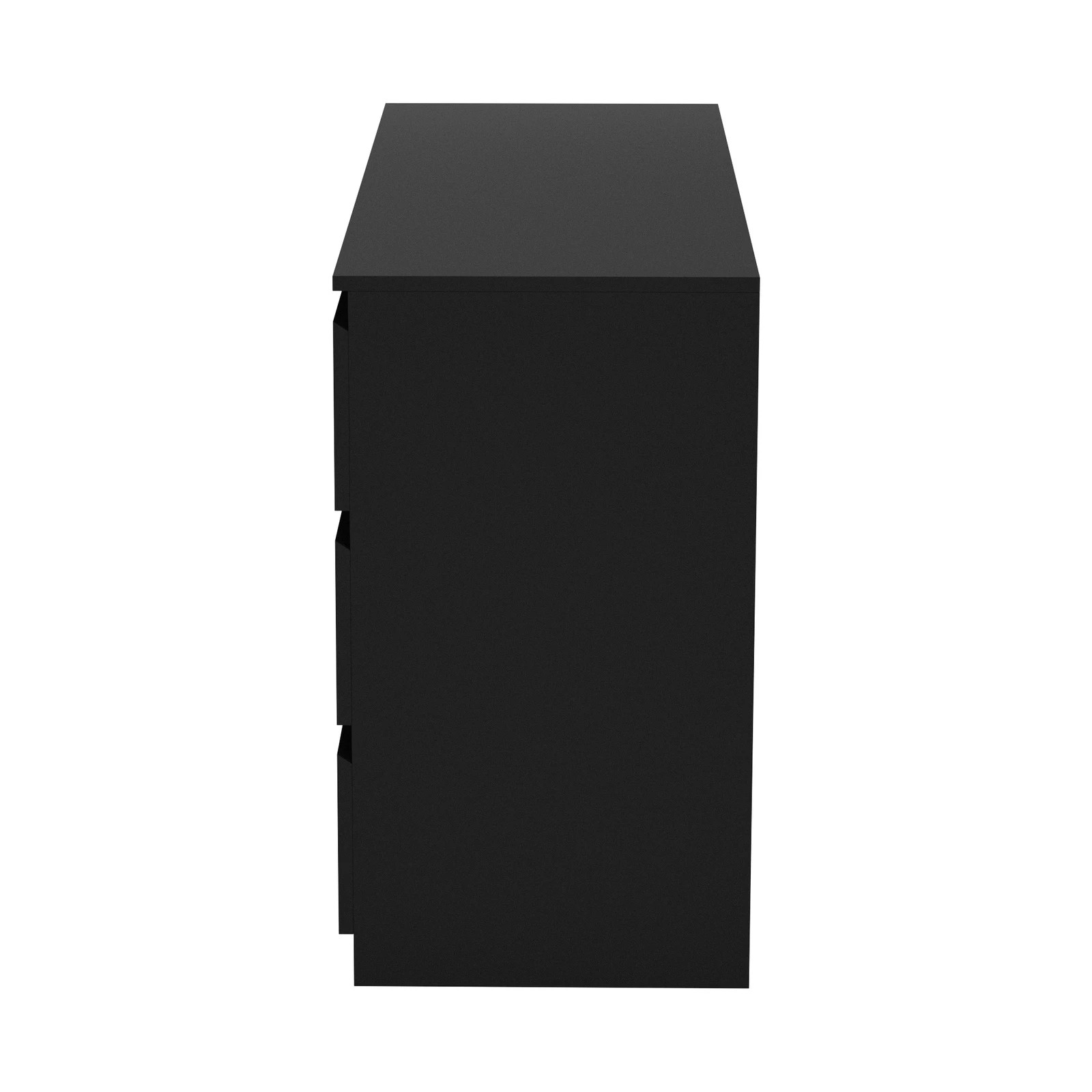 8 Oikiture 6 Chest of Drawers Lowboy Storage Cabinet Dresser Table - Black, 8 of 9