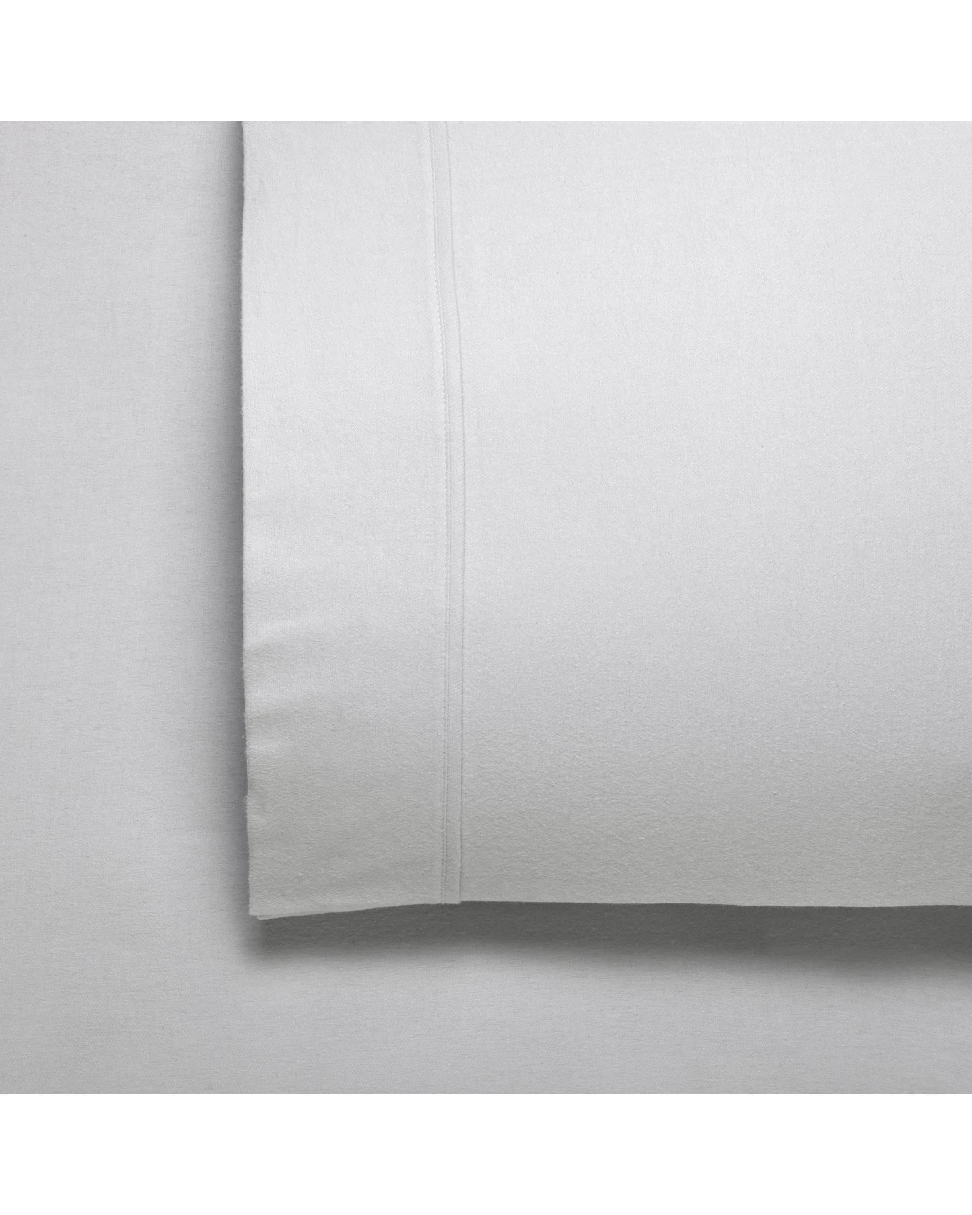 1 Bianca Fletcher 170gsm Cotton Twill Flannelette Sheet Set Home Bedding - Double Bed - Silver, 1 of 1