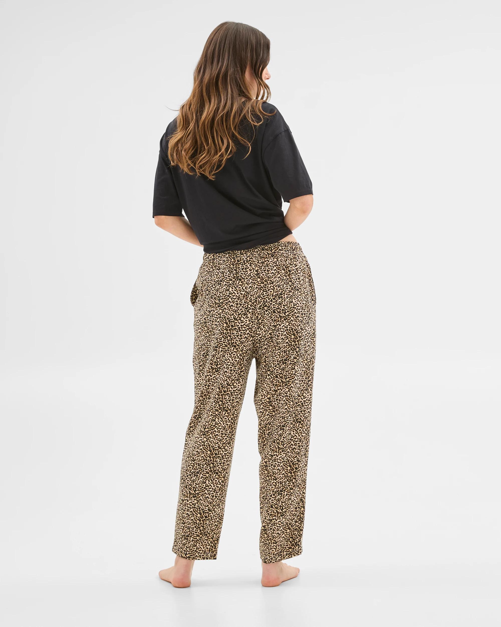 3 Target Womens Australian Cotton Jersey 7/8 Length Sleep Pyjama Pants LEOPARD, 3 of 5