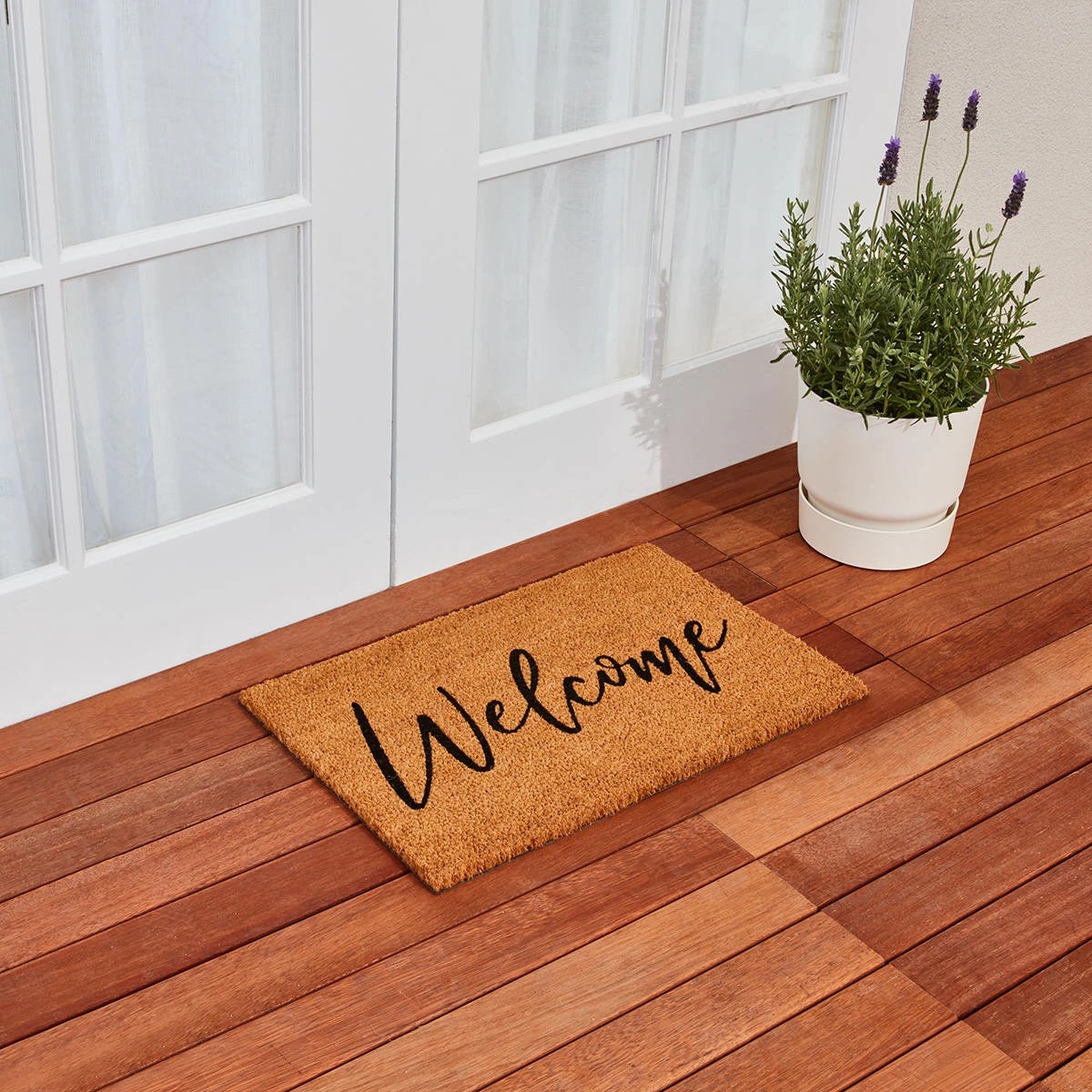 1 Welcome Coir Door Mat - 60cm x 40cm, 1 of 5