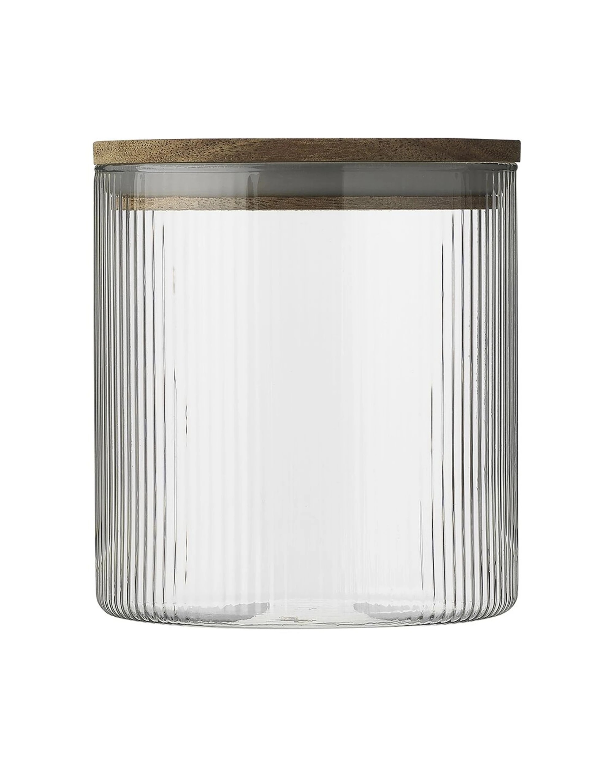 2 Ecology 3pc Infuse Round 650ml Glass Canisters With Acacia Lid 10cm - Clear, 2 of 3