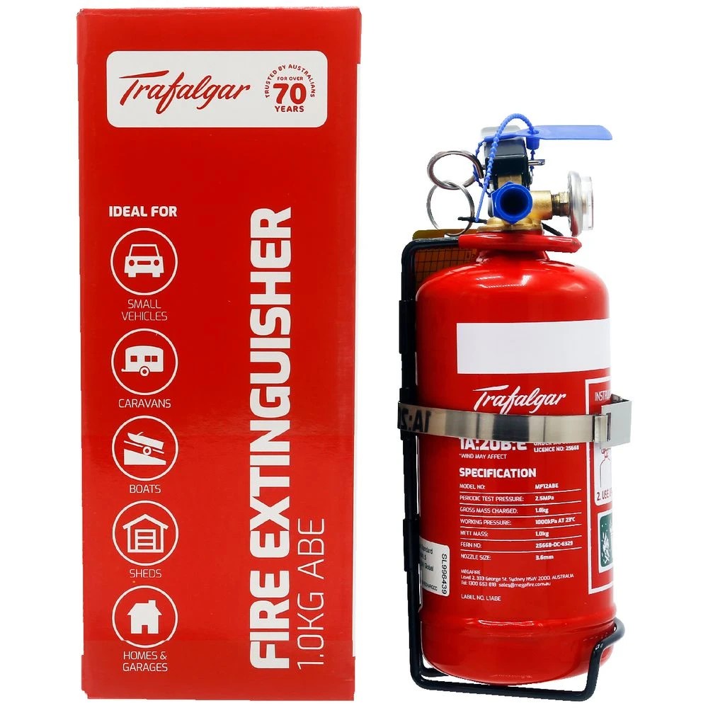 2 Trafalgar ABE Fire Extinguisher 1kg Red, 2 of 7
