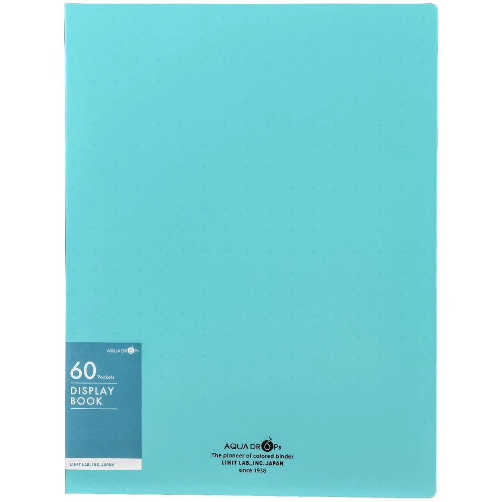 2 Aqua Drops A4 Display Book 60 Pocket Fixed Vivid Teal, 2 of 4