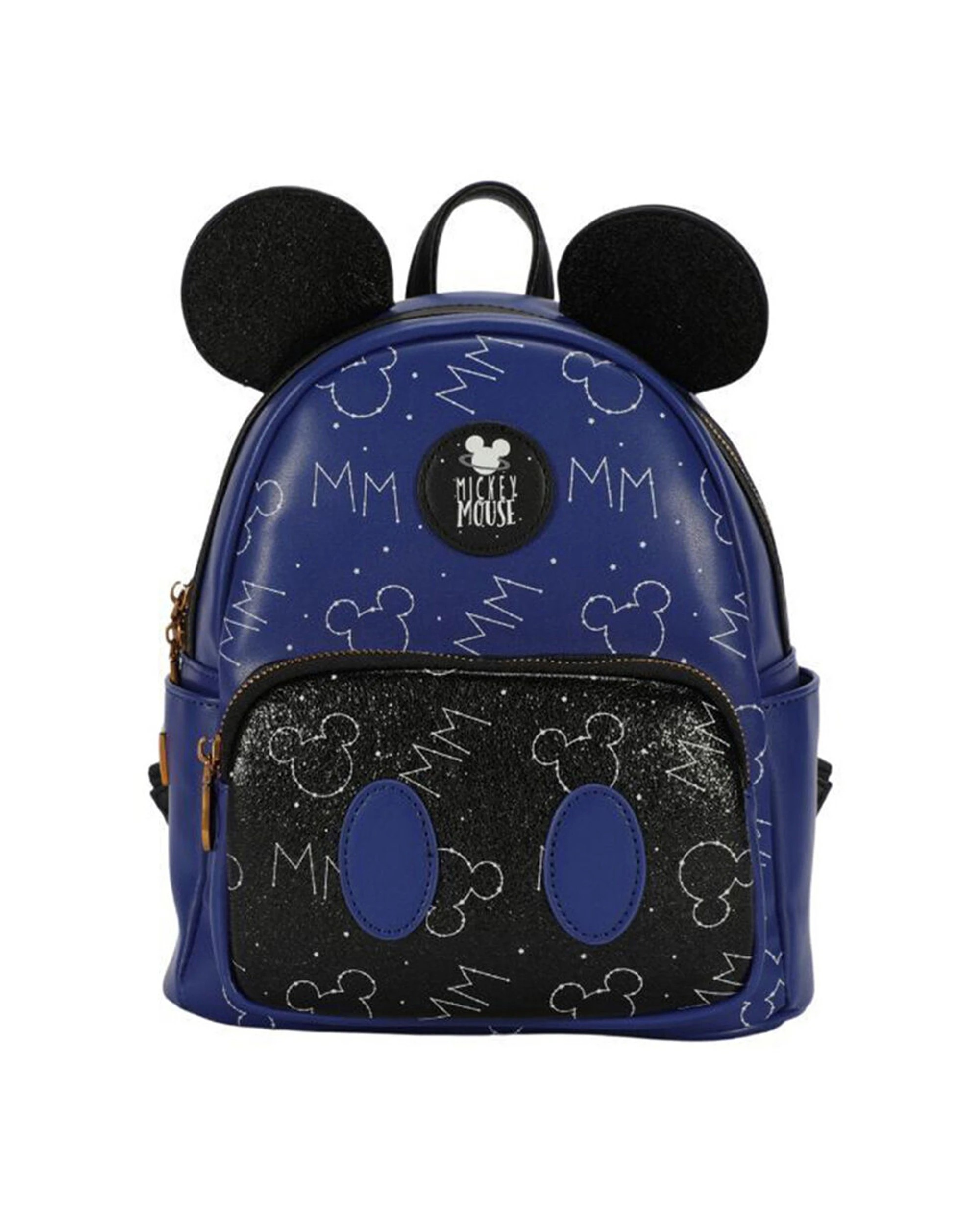 1 Disney Mickey PU Leather Backpack Kids Multi-Compartment Officially Licensed - Blue, 1 of 5