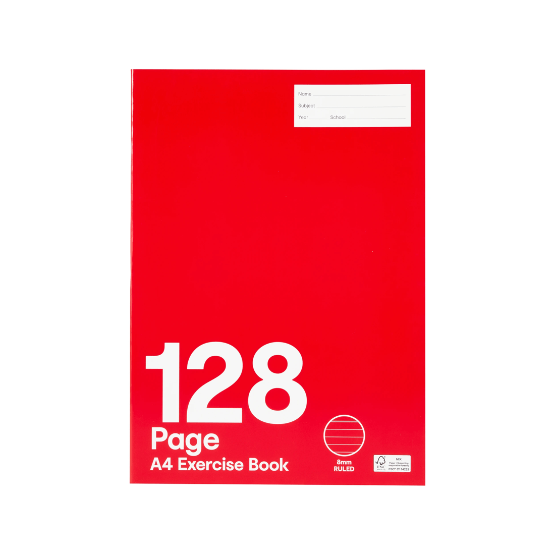 1 A4 Exercise Book - 128 Pages, Red, 1 of 4