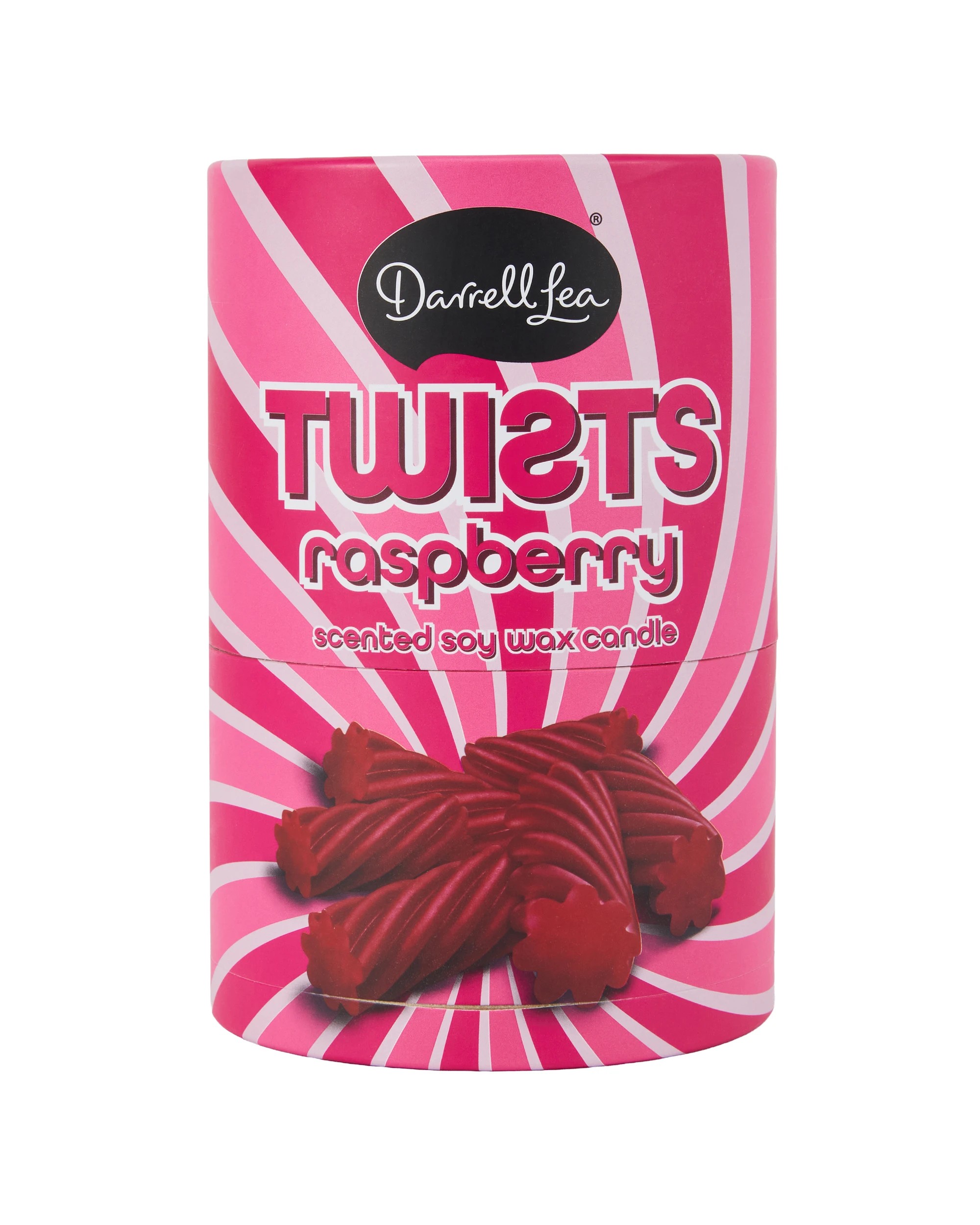 5 Darrell Lea Twists Raspberry Scented Soy Wax Candle, 5 of 6