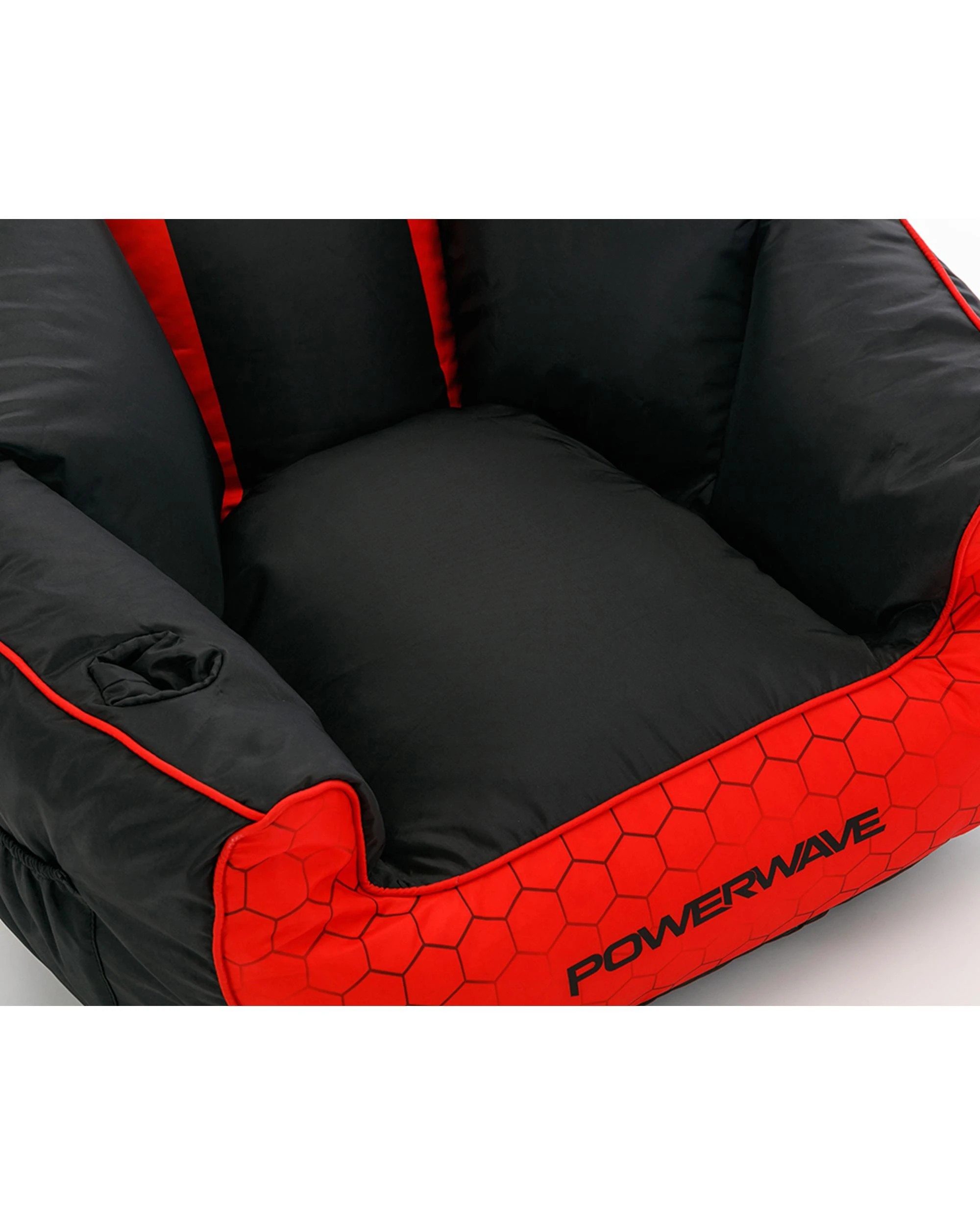 5 Powerwave PUFF Gaming Bean Bag Chair - Red, 5 of 7