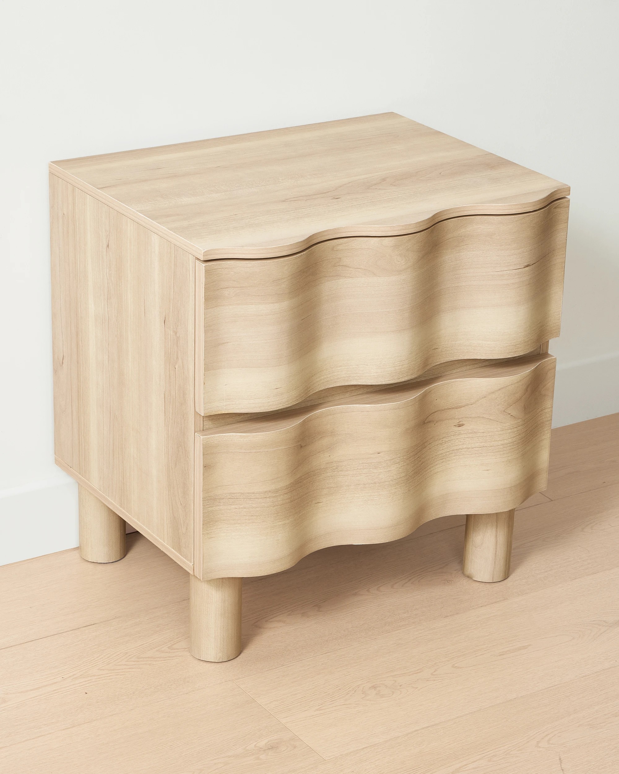 1 Ripple 2 Drawer Bedside Table - Light Oak, 1 of 6