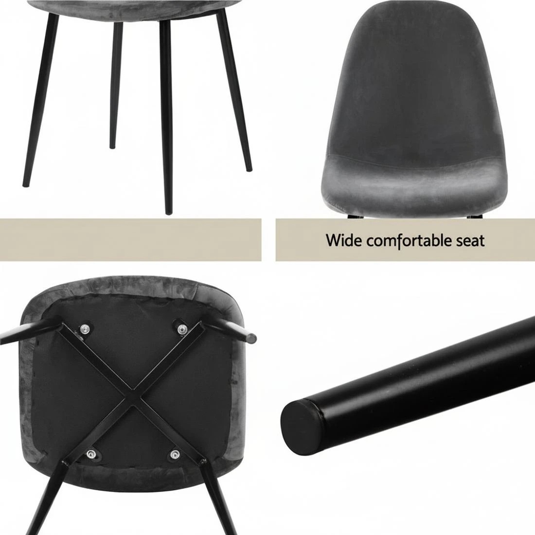 5 1 Artiss Dining Table and 4 Chairs Set - Multi, 5 of 5