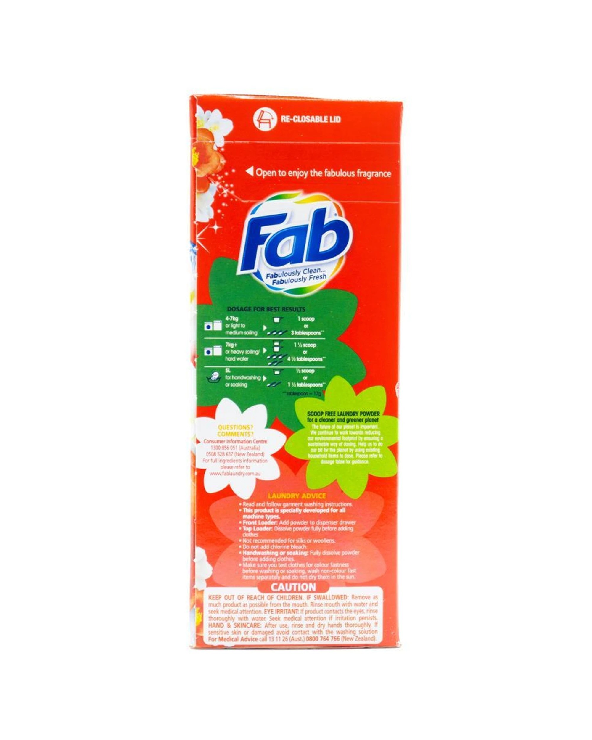 3 FAB 6PK Fab Laundry Powder Front and Top Loader Fresh Blossoms 2kg Bulk Pack - Multi, 3 of 5