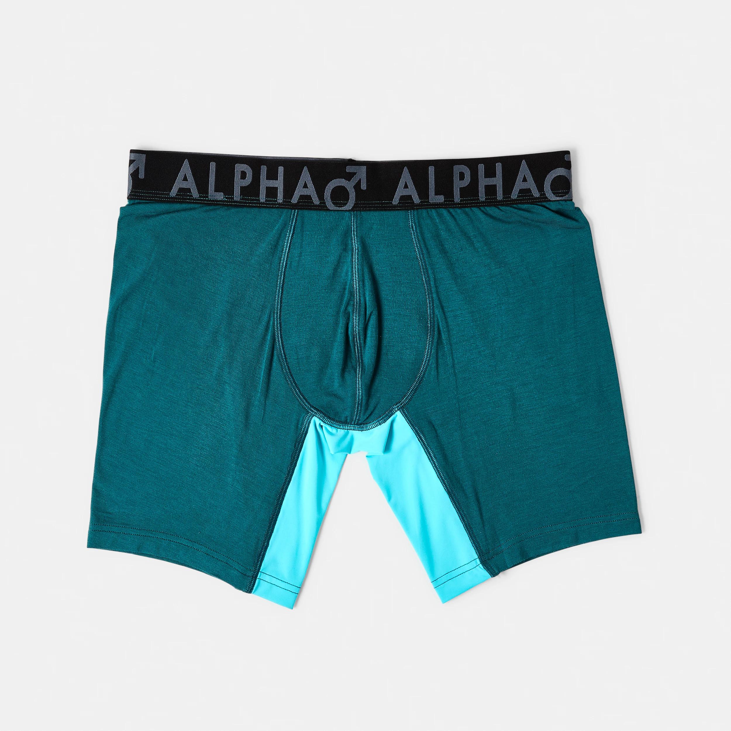 6 Bamboo Mid Length Trunks with Glide Panels TEAL, 6 of 7