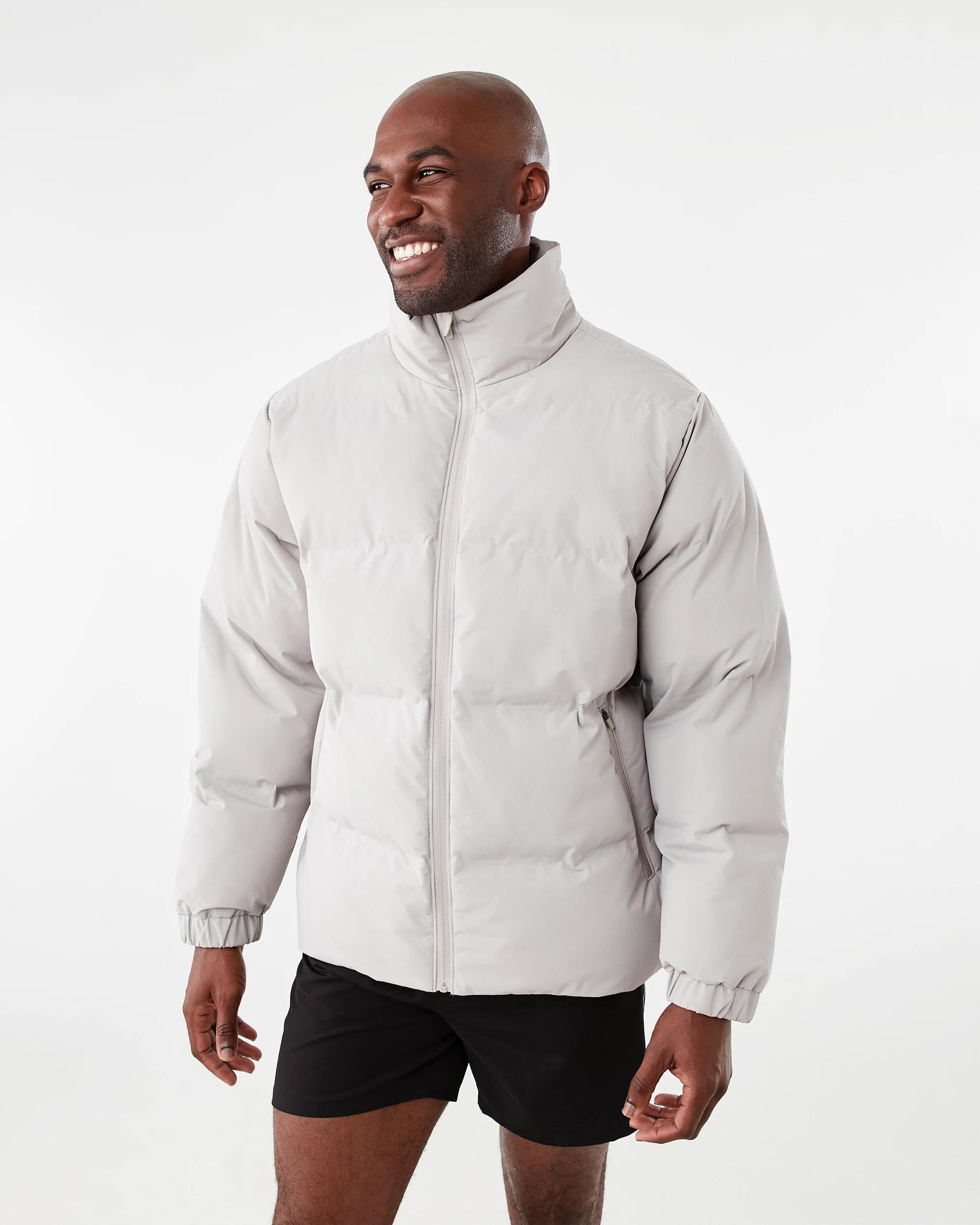 2 Active Mens Outdoor Oversized Puffer Jacket Reef Grey, 2 of 7