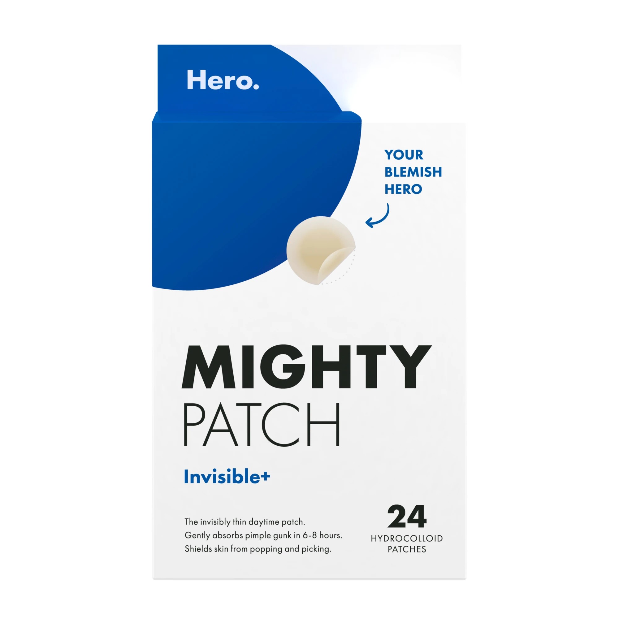 1 Hero 24 Pack Mighty Patch Invisible+ Pimple Patches - Hydrocolloid, 1 of 9