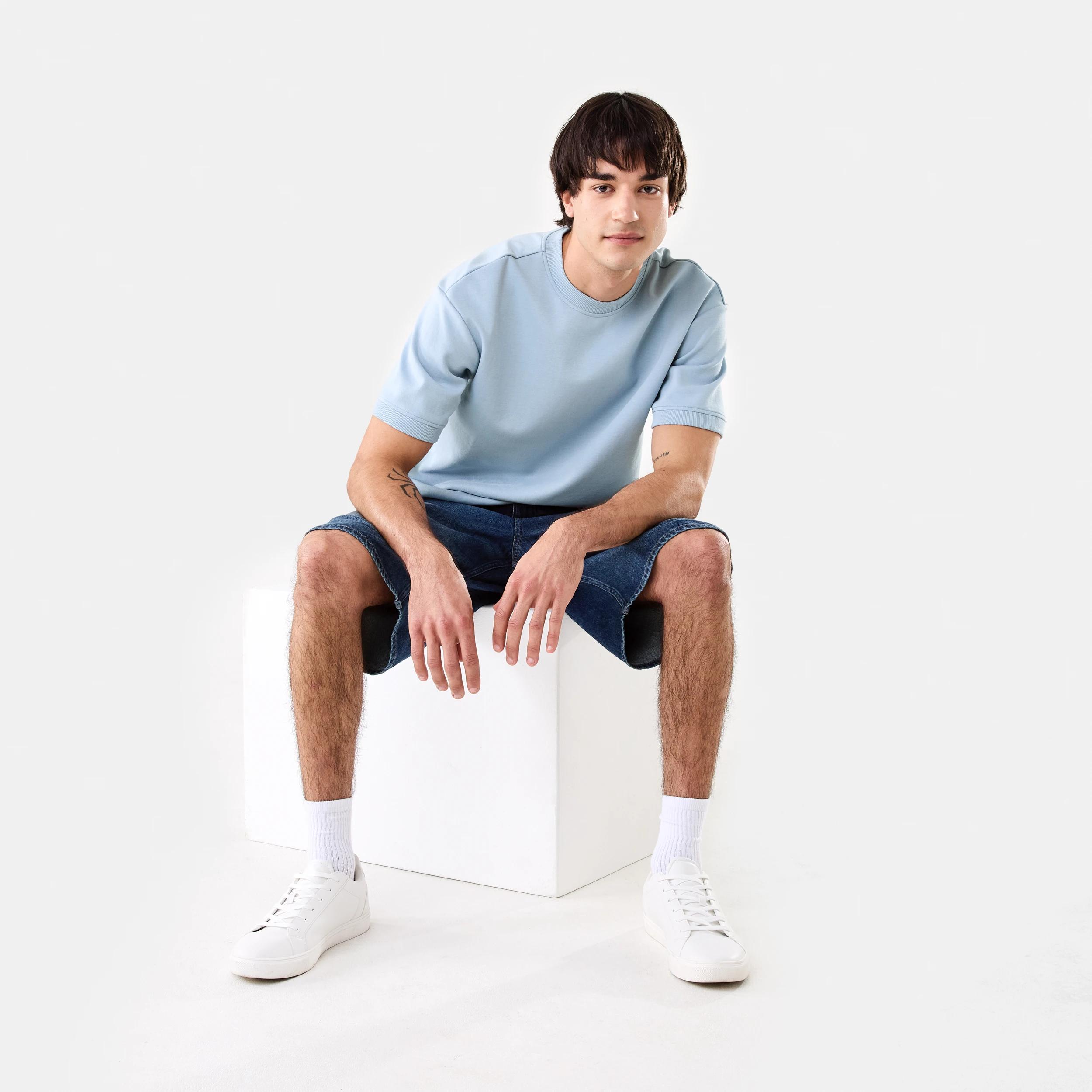 7 Oversized Interlock T-shirt Blu Fog, 7 of 7