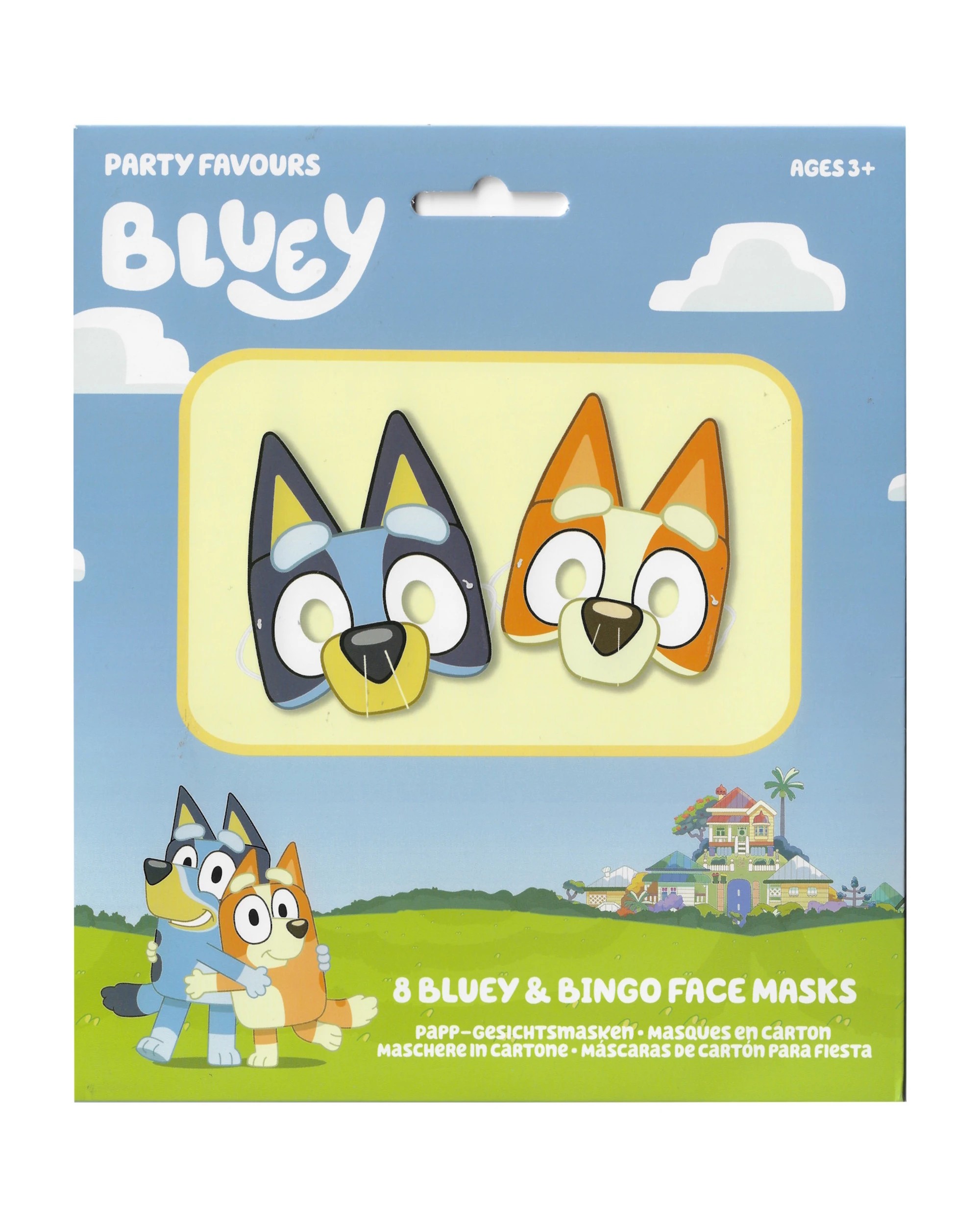 2 CCDS Bluey & Bingo Party Masks Pack of 8 - Multi, 2 of 3