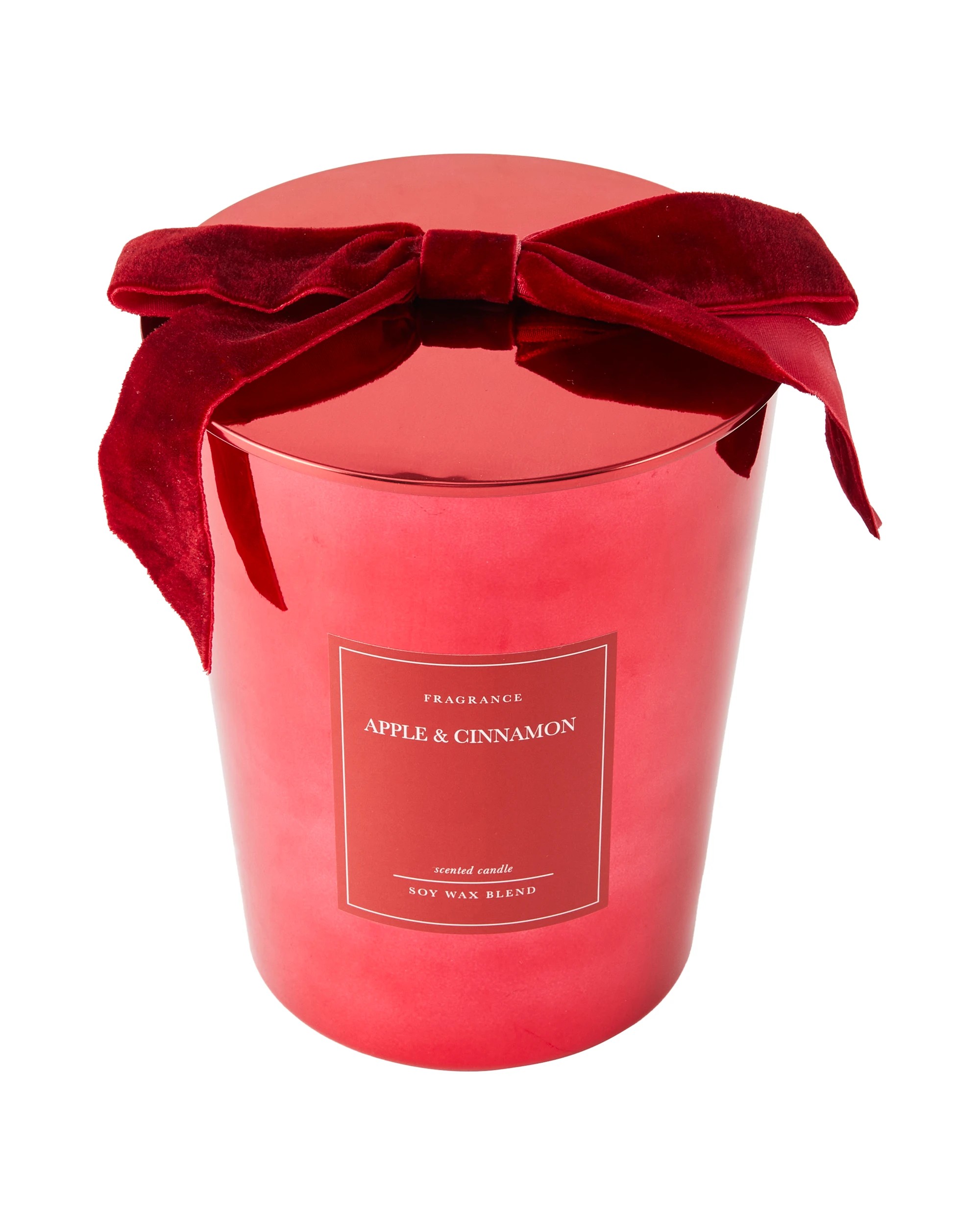 2 Christmas XL Red Metallic Glass Candle, 2 of 6