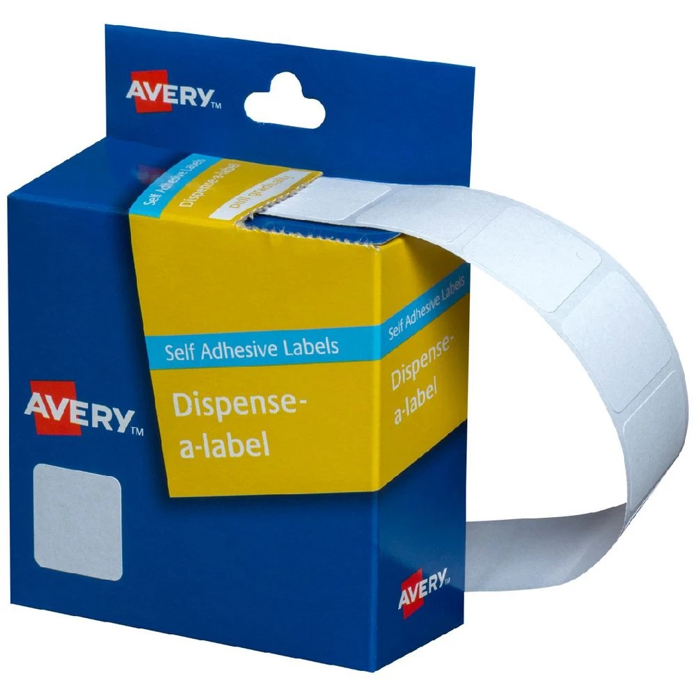 1 Avery Dispenser Labels 19 x 19mm White 900 Pack, 1 of 2