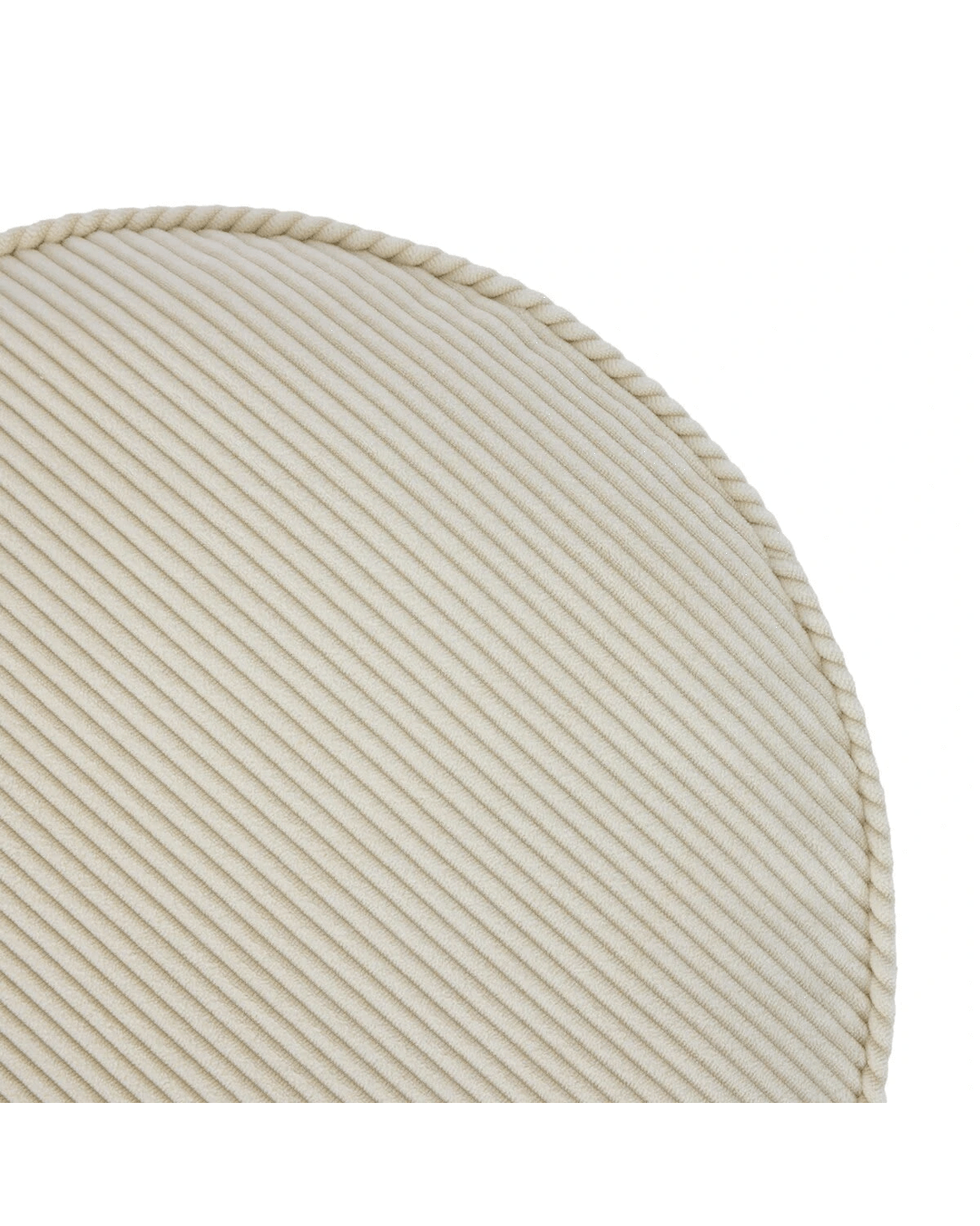 4 Corduroy Round Cushion - Beige, 4 of 5