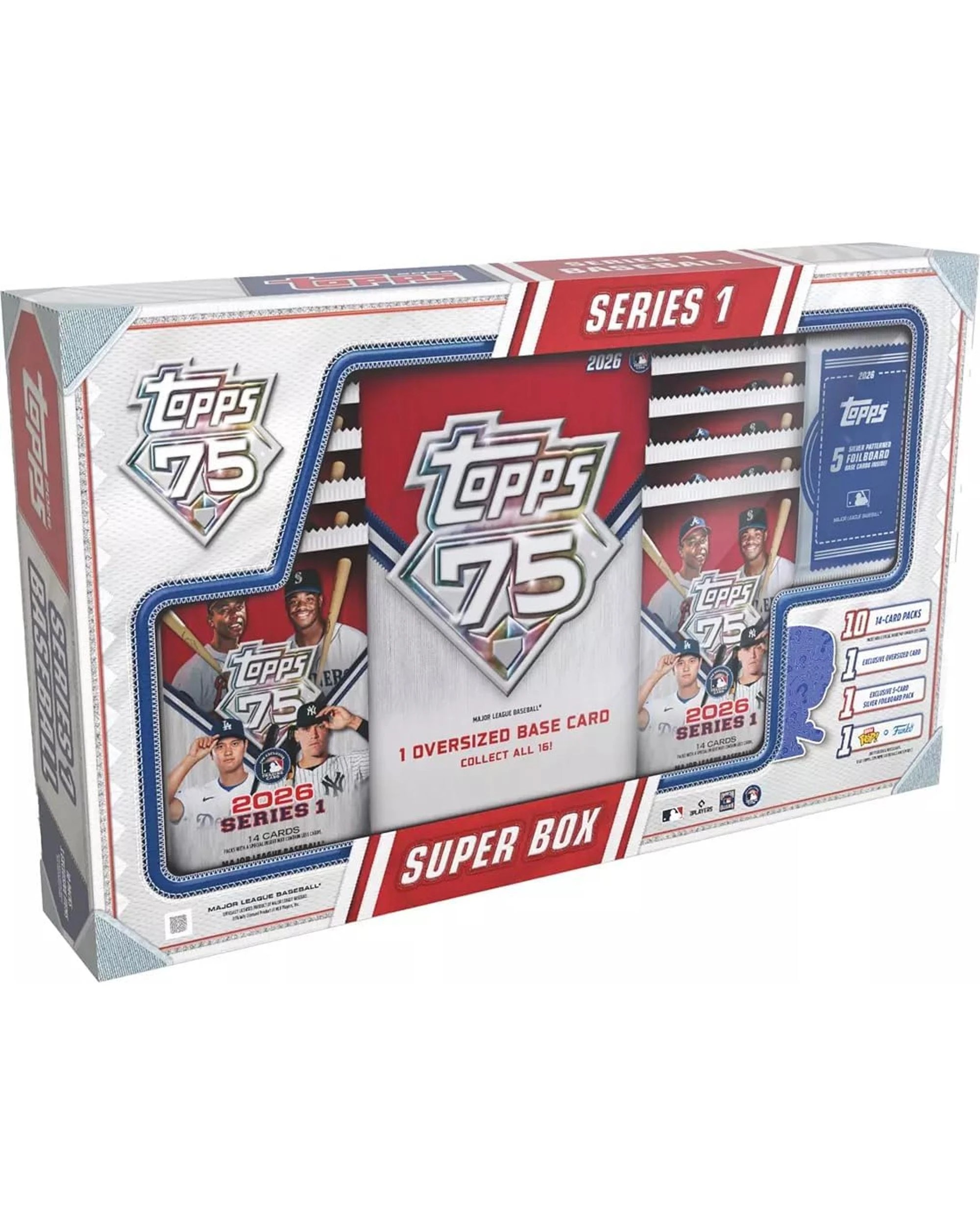 1 Topps 2026 MLB Series 1 Baseball Super Box, 1 of 2