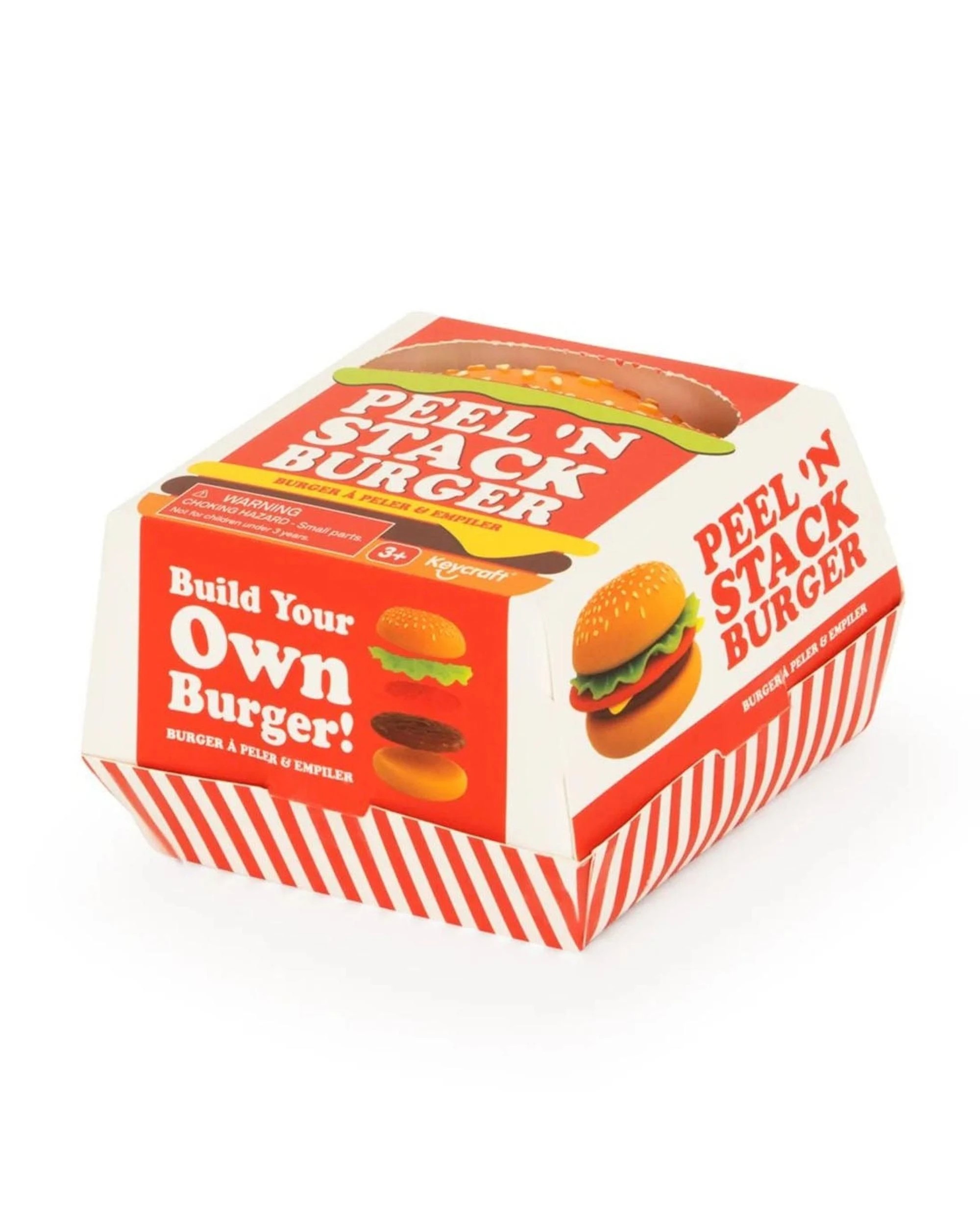 1 Keycraft The Big Squij Peel 'N Stack Burger Squishy Toy, 1 of 3