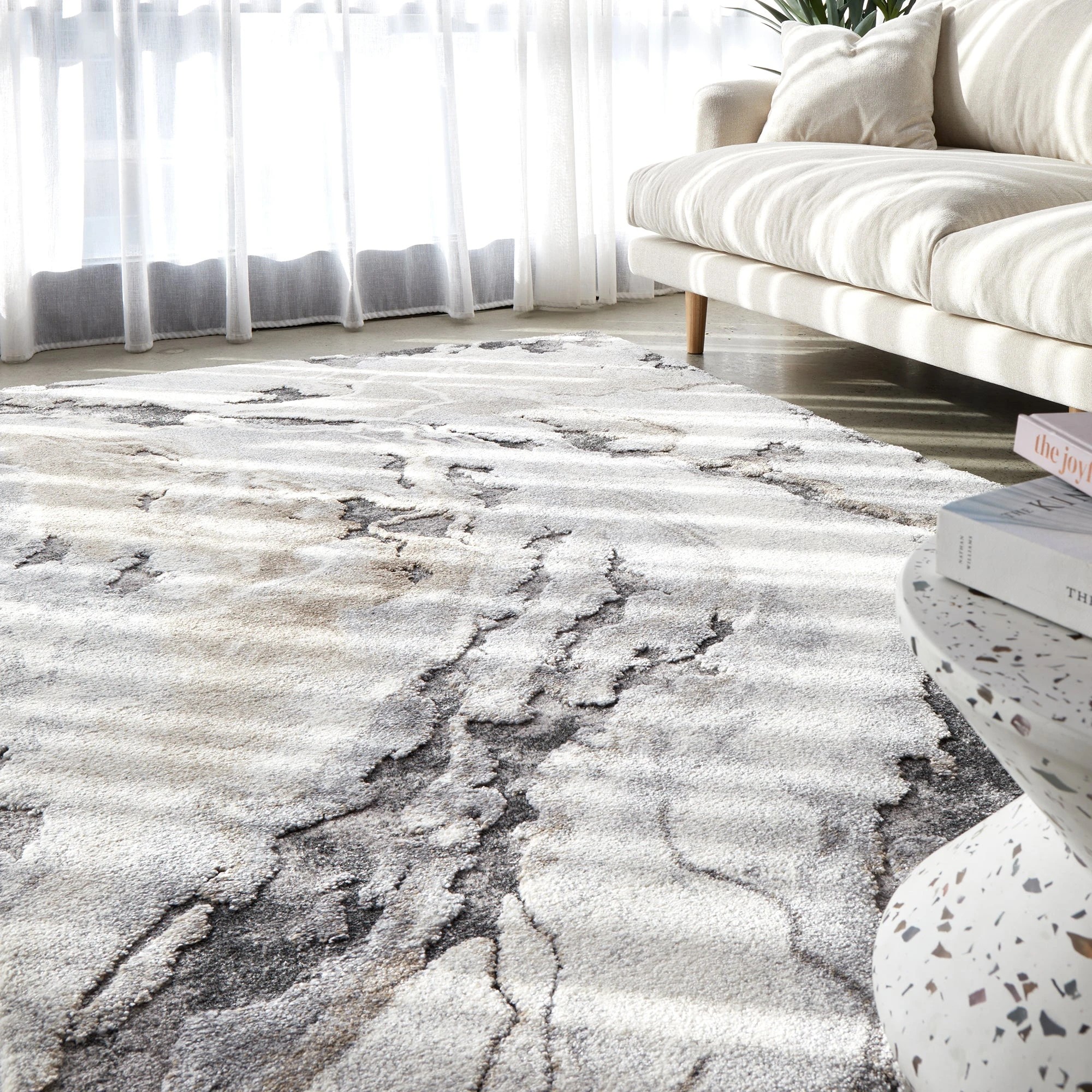 2 Common Ground Rugs Stonefall 222 290x200cm - Large Floor Rug - Beige, 2 of 7