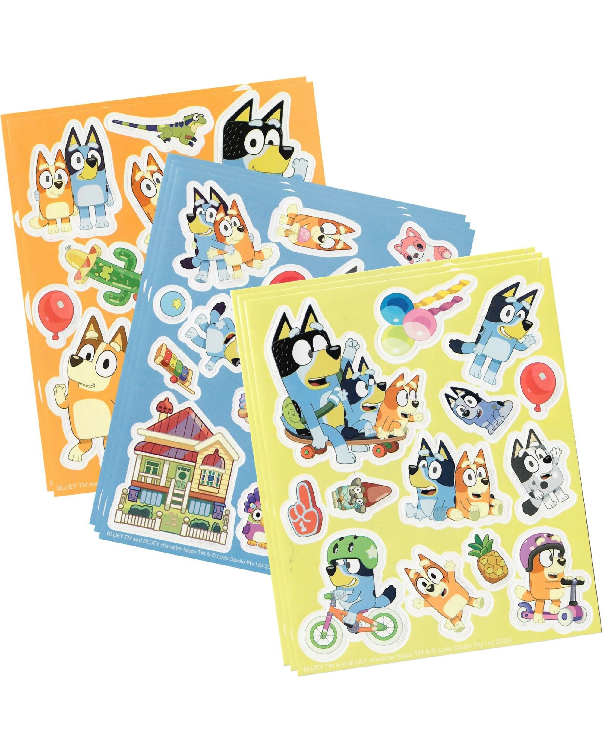 1 CCDS Bluey Character Stickers 8 Sheets - Multi, 1 of 3
