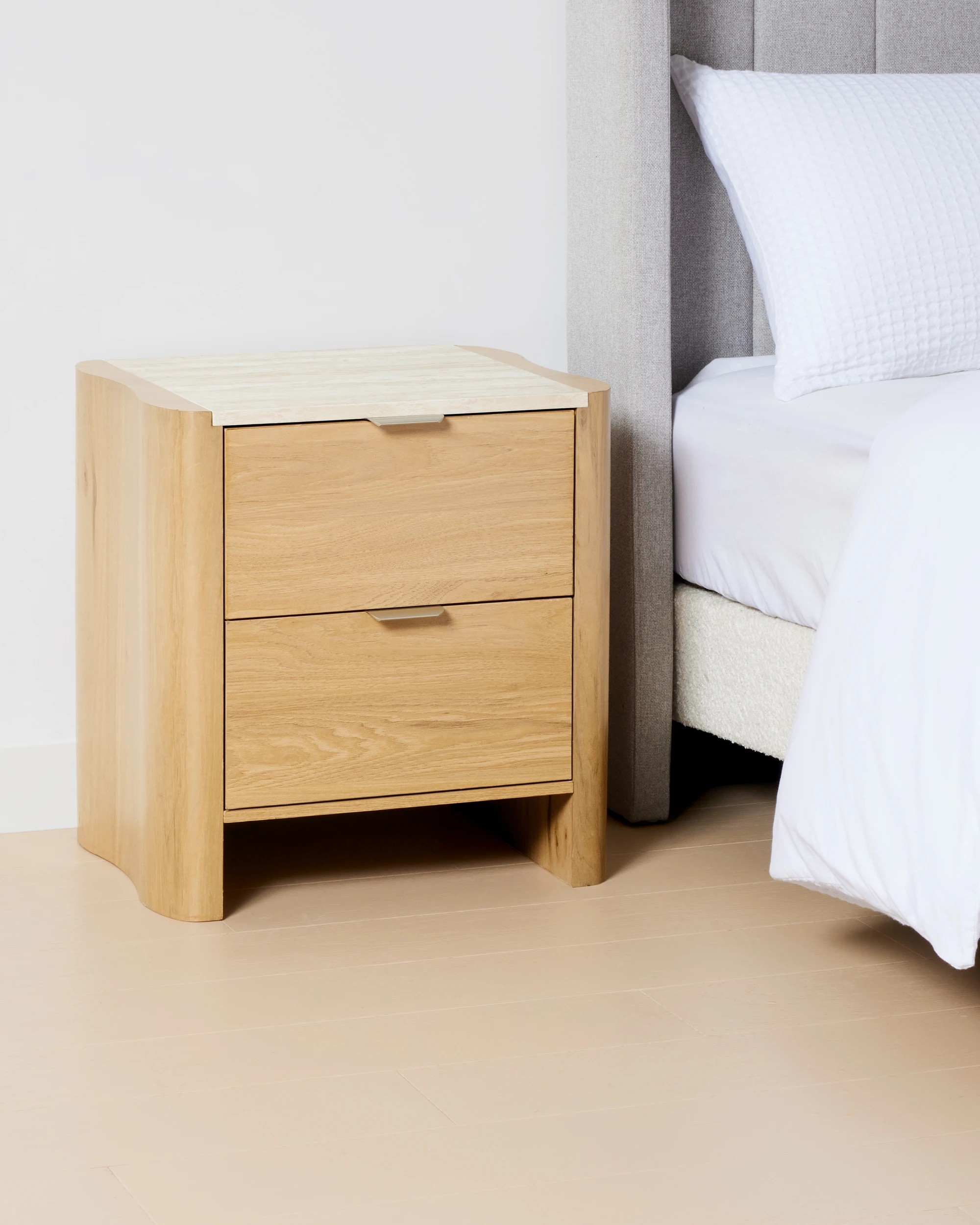 2 Hazel 2 Drawer Bedside Table, 2 of 9