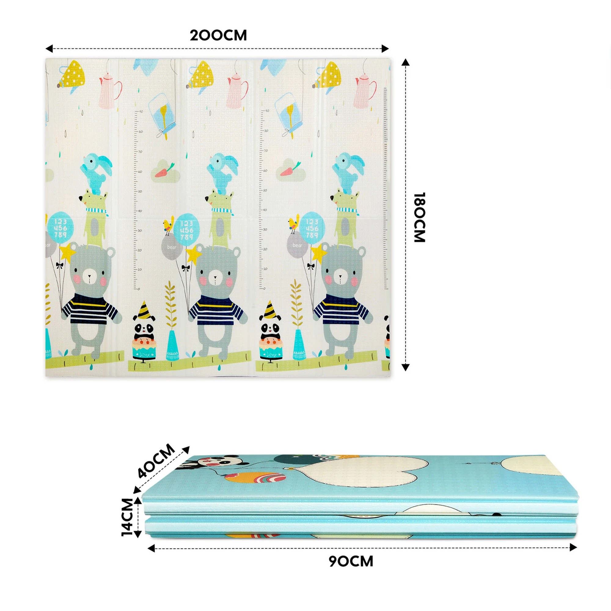 3 Bopeep Kids Play Mat Foldable 180cx200cx1.5cm, 3 of 6