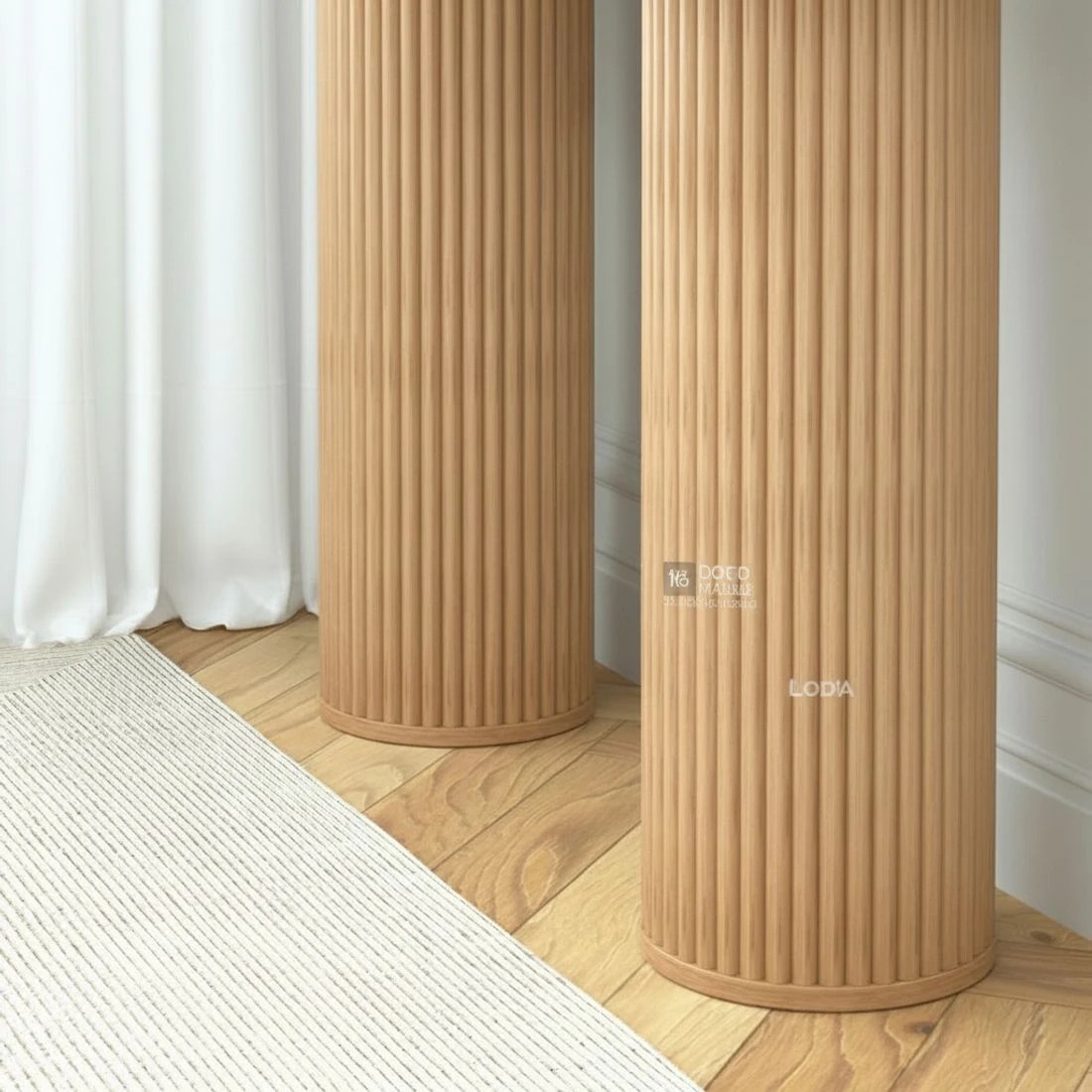 8 Artiss Console Table Oval 115CM - Brown, 8 of 8