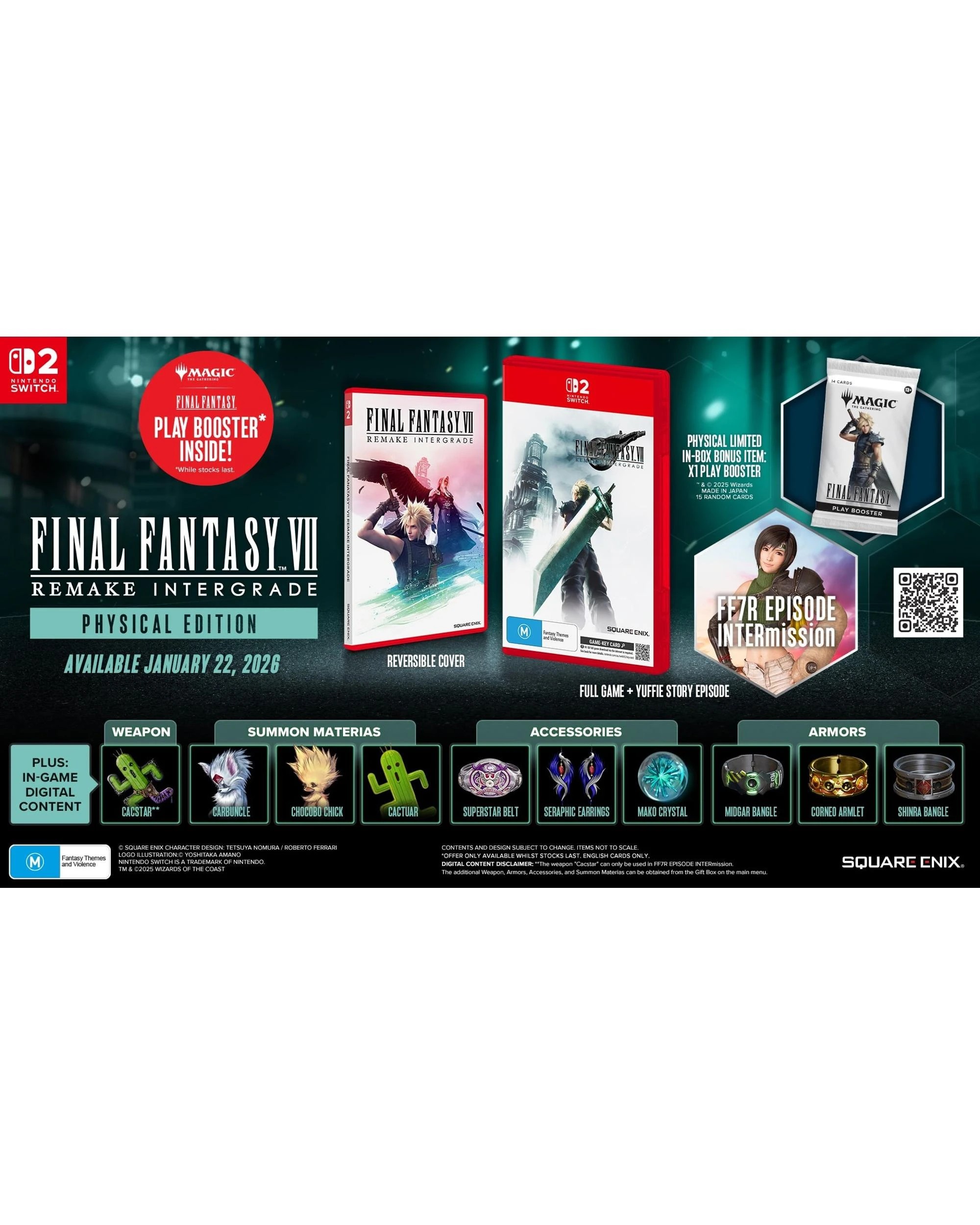 2 FINAL FANTASY VII Remake Intergrade - Includes Magic: The Gathering—FINAL FANTASY Play Booster - Switch 2, 2 of 8