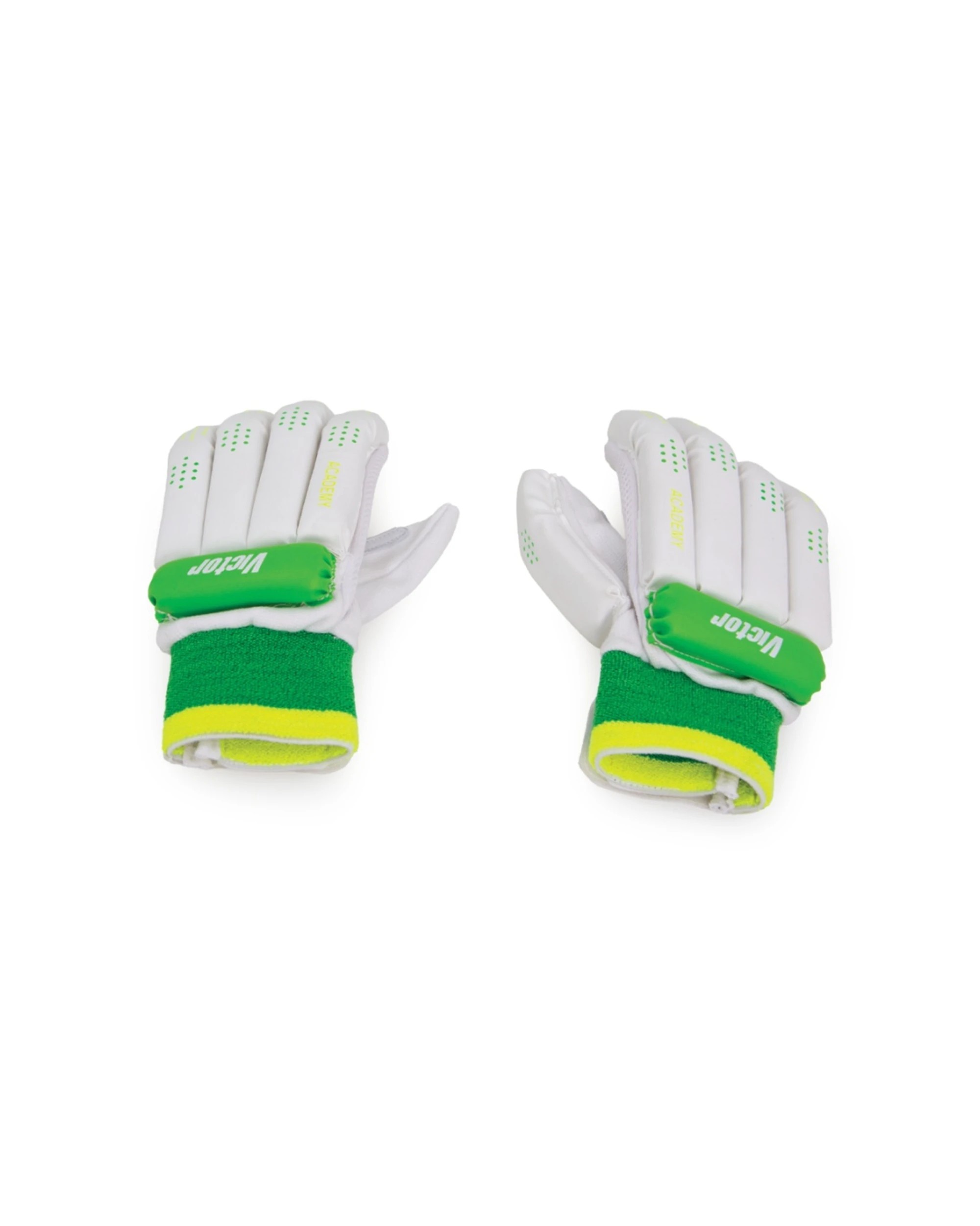 1 Victor Sports Cricket Batting Gloves Academy PVC Foam Junior Left Hand - Green, 1 of 7