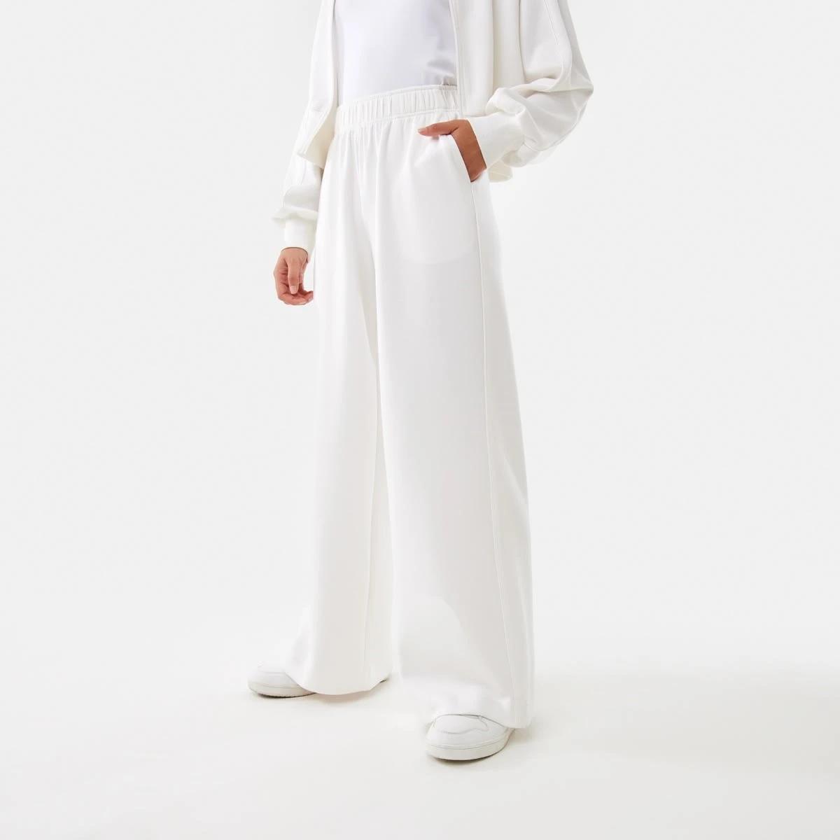 1 Active Womens Interlock Tipping Trackpants Ecru, 1 of 8