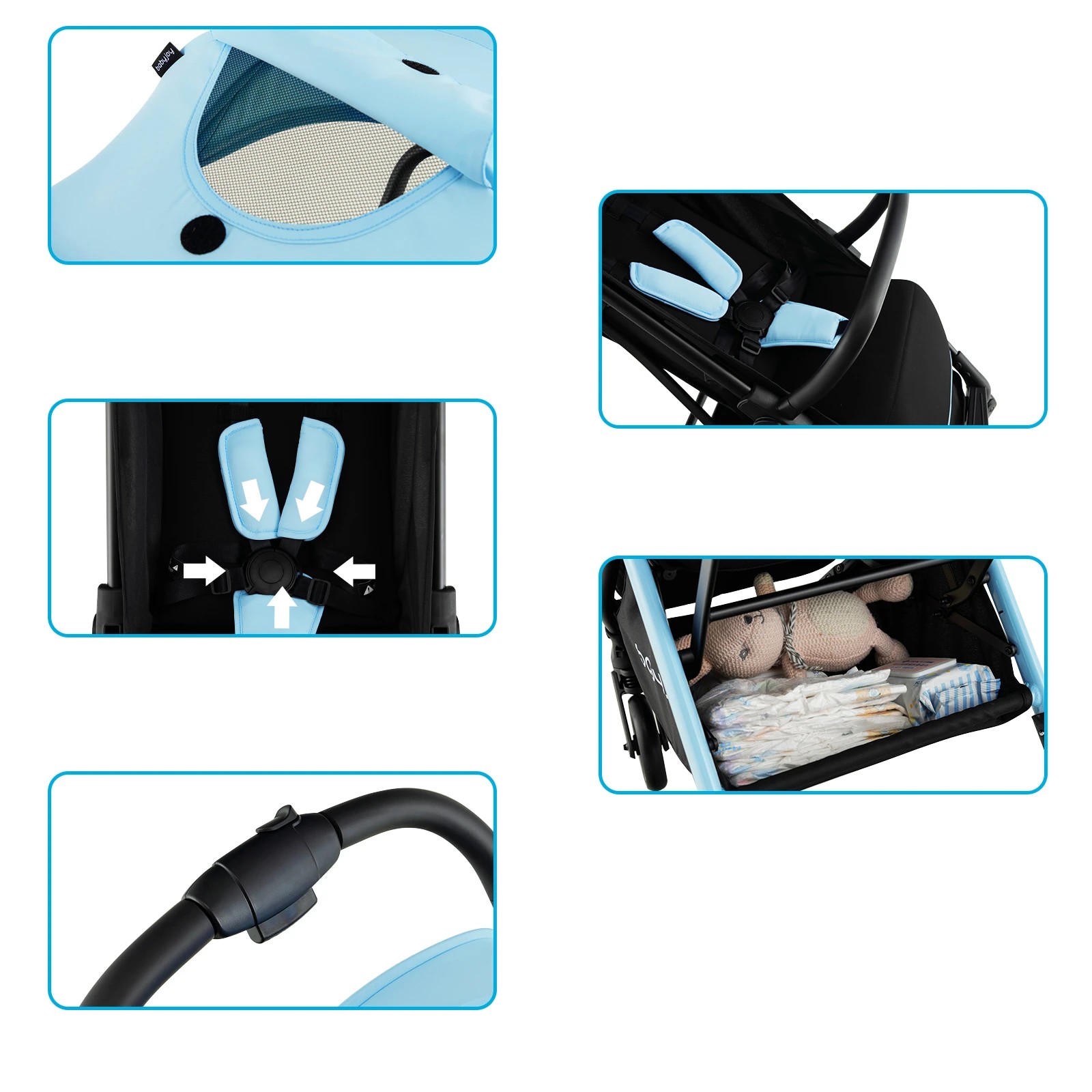 3 Costway Portable Stroller Baby Pram Adjustable Pushchair, 3 of 6