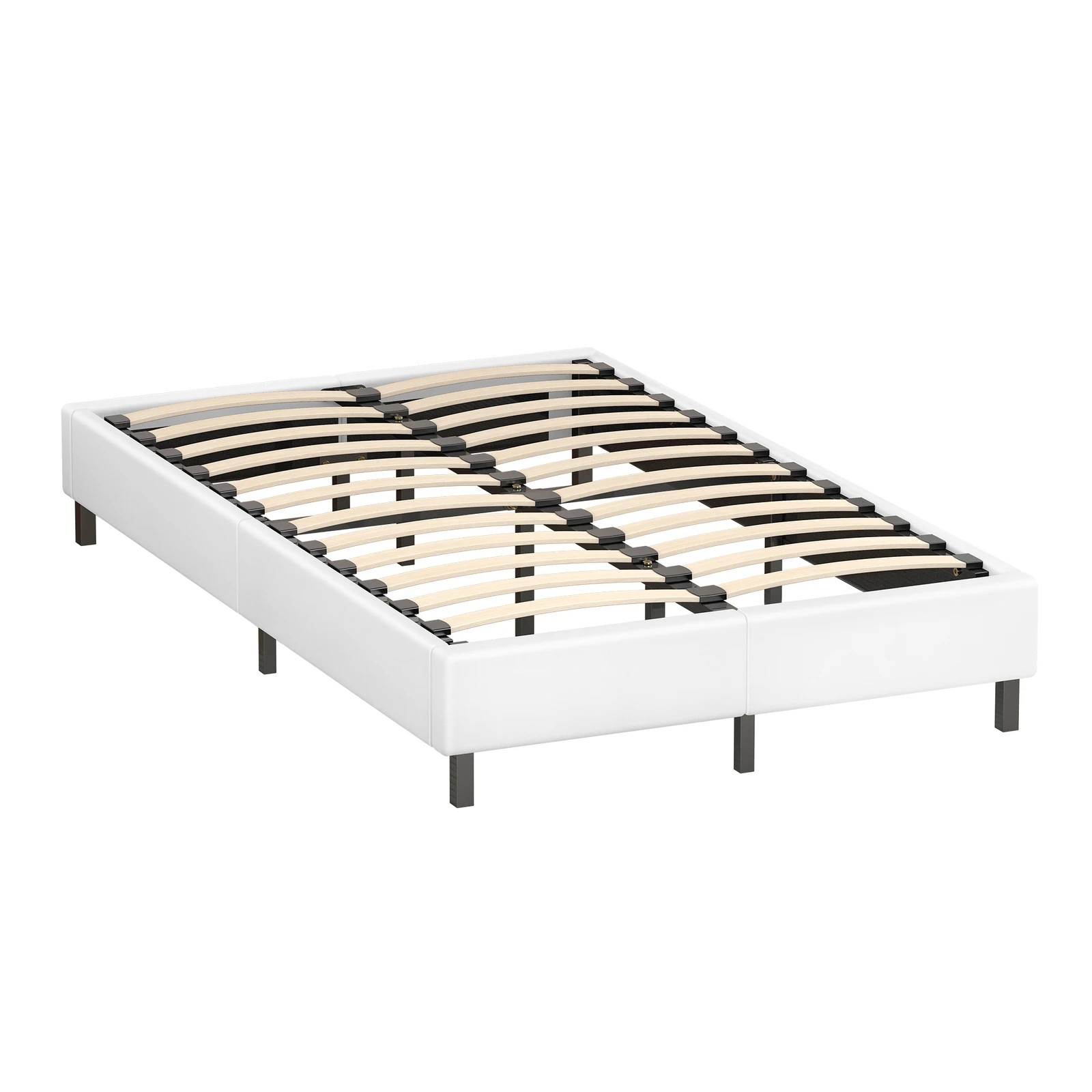 10 Alfordson Bed Frame King Single Mattress Base Foundation Leather Basel - White, 10 of 10
