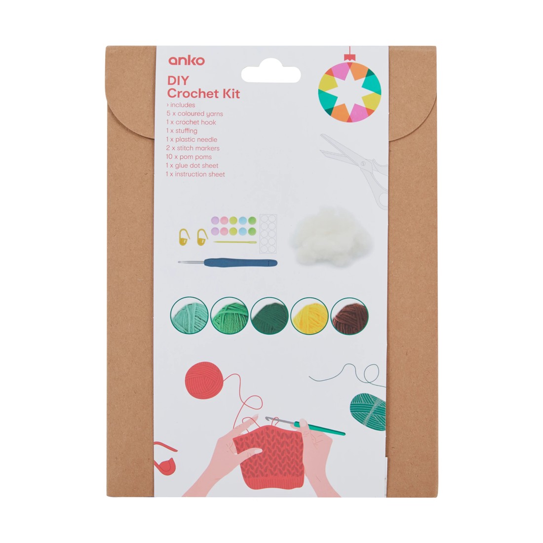 3 DIY Crochet Kit - Christmas Tree, 3 of 3