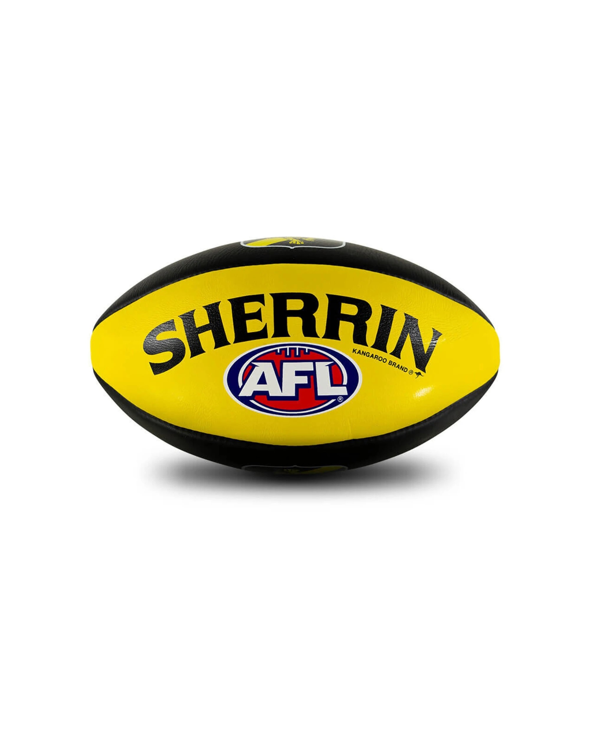 2 SHERRIN AFL Team Leather Football Richmond Tigers Size 5 Training Grass Play - Multi, 2 of 4
