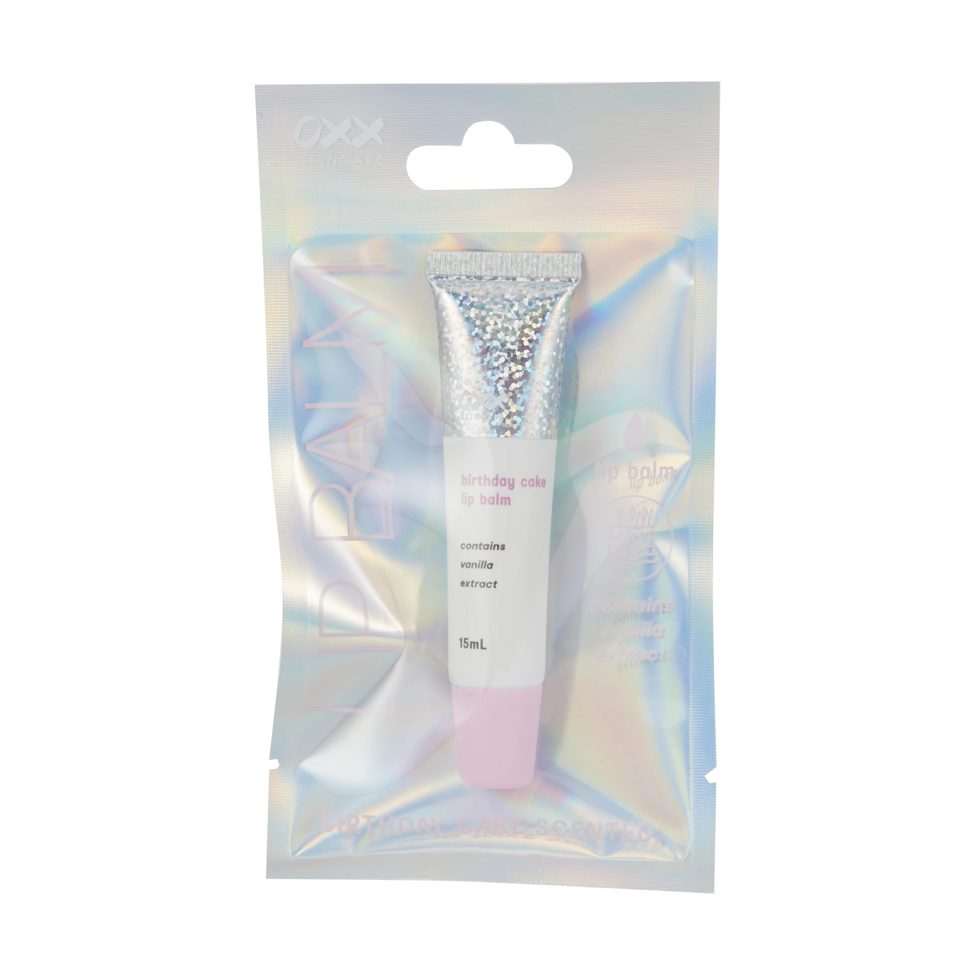 1 OXX Skincare Lip Balm 15ml - Birthday Cake Scented, 1 of 5