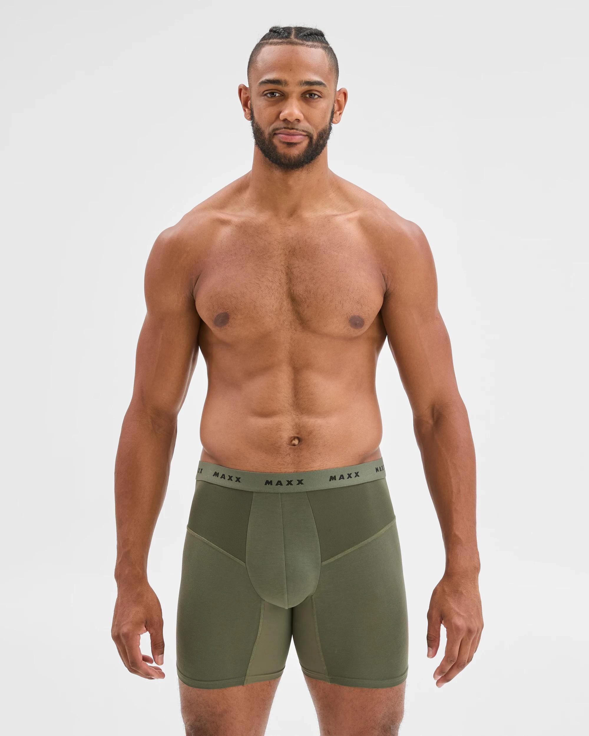 1 Maxx Bamboo Long Length Anti-Chafe Trunks BEETLE, 1 of 3