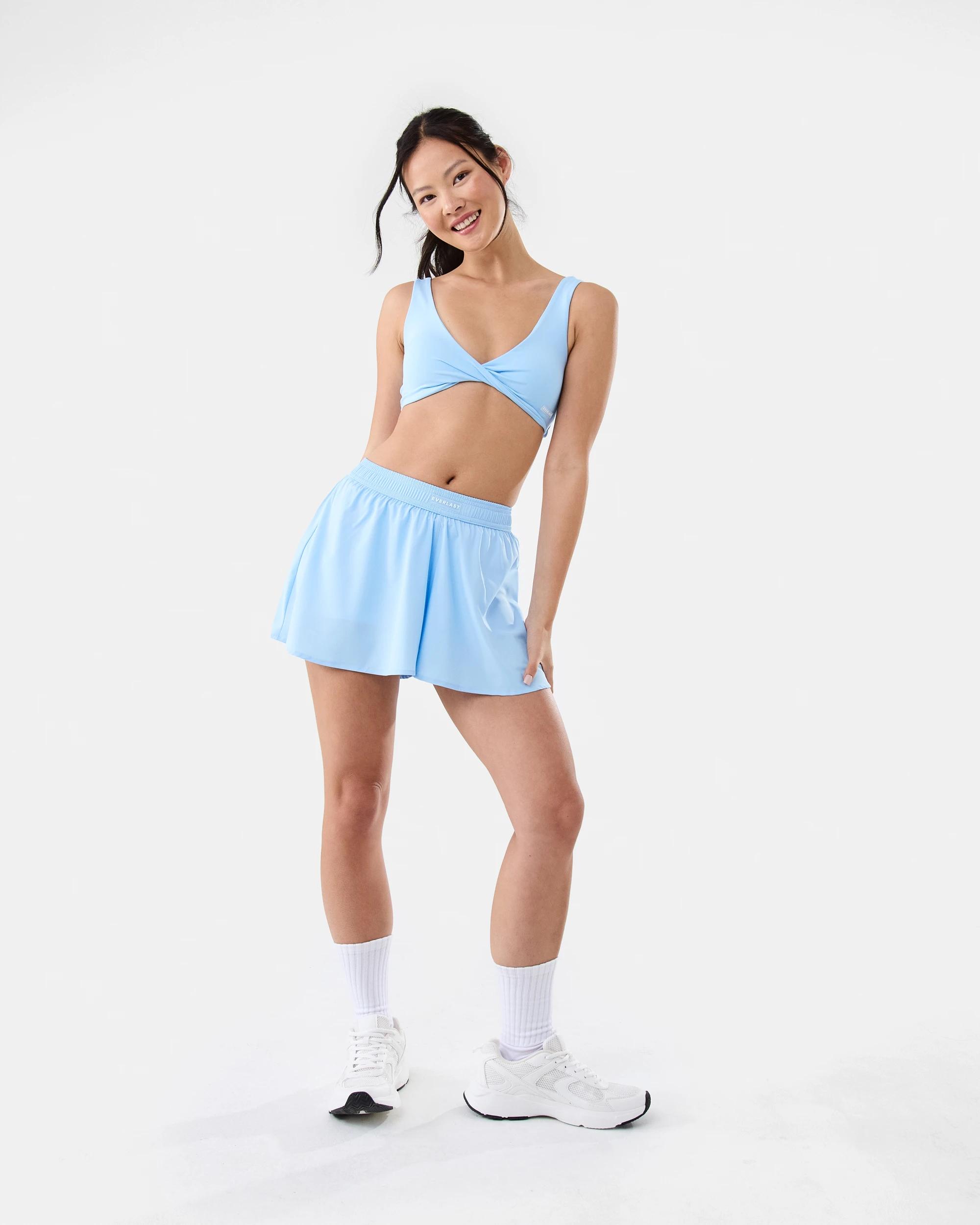 2 Everlast Womens Tennis Shorts Blue Chalk, 2 of 7