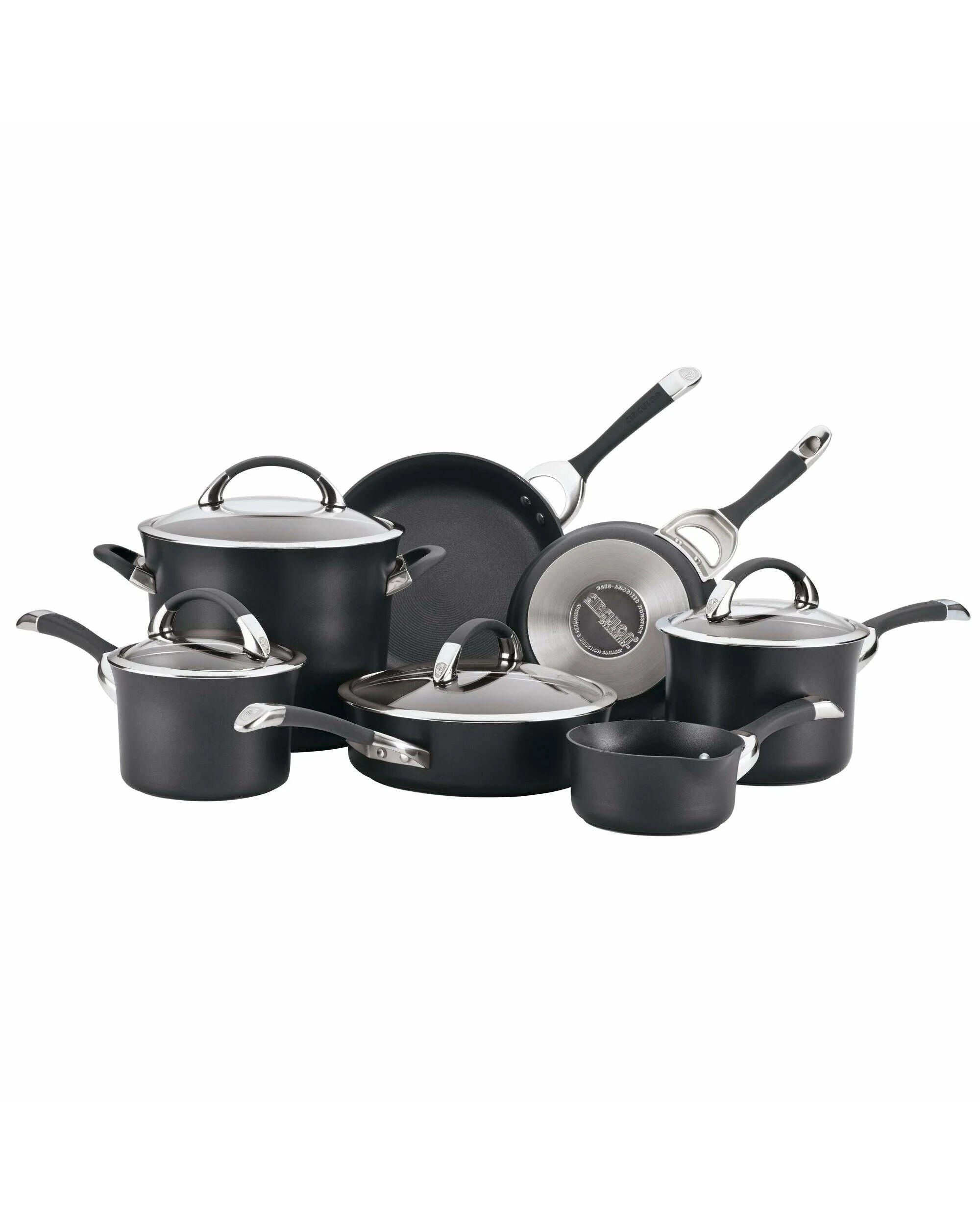 1 Circulon Symmetry Nonstick Induction 11 Piece Cookware Set Black - Black, 1 of 1