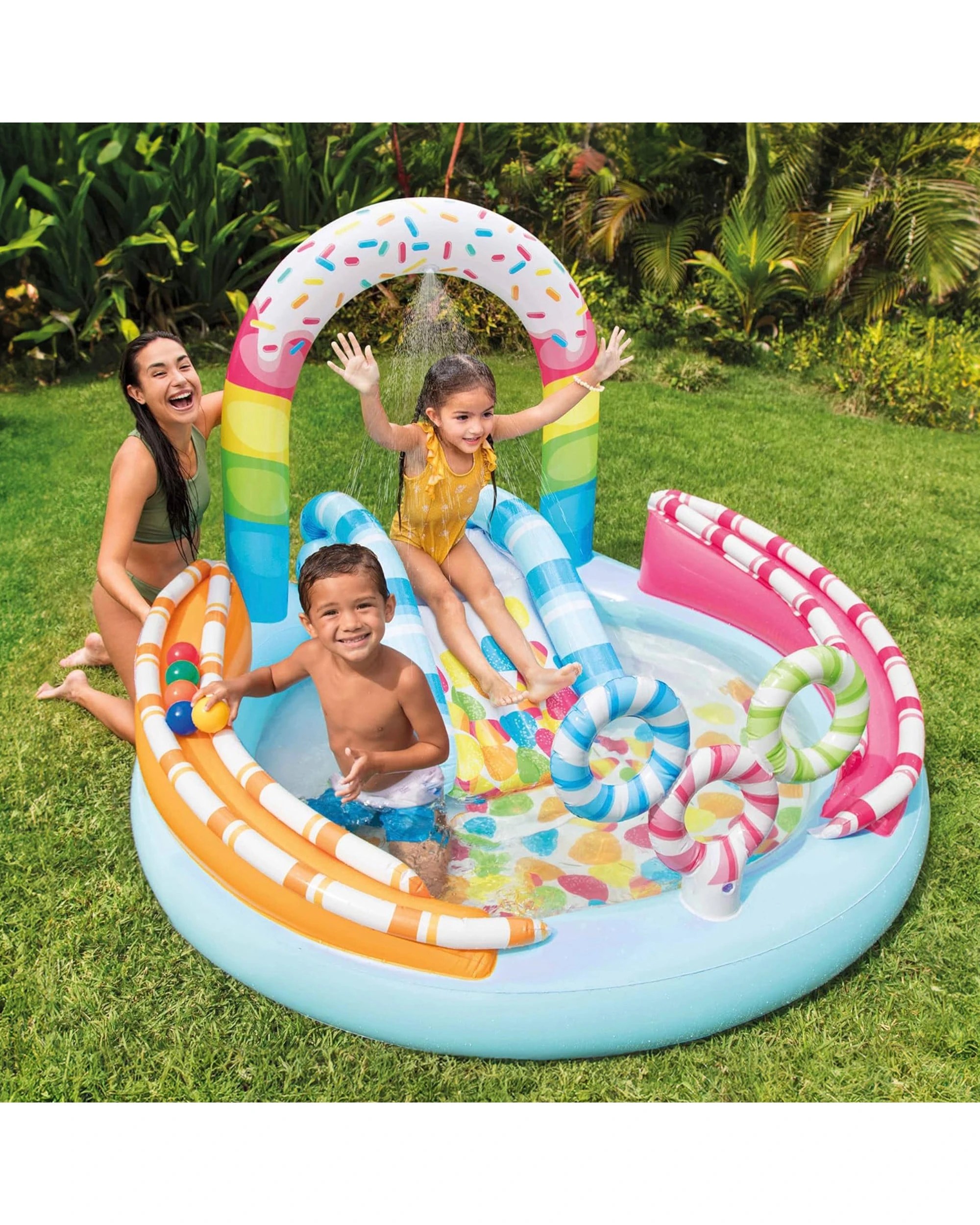 7 Intex Wet Set Collection Kids Inflatable Pool 170x168cm - Kids Water Slide - Multi, 7 of 7