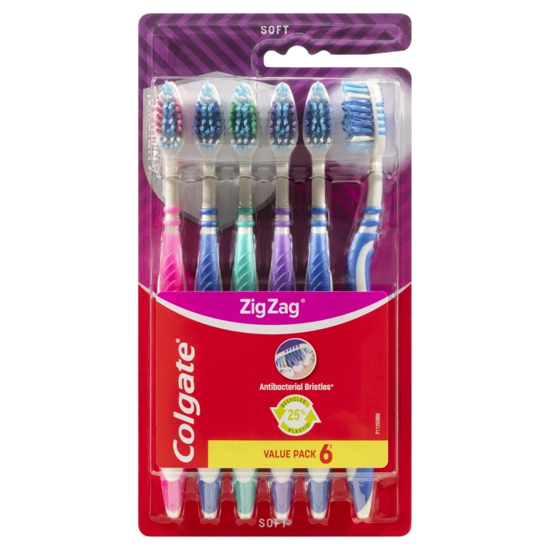 1 Colgate 6 Pack Soft ZigZag Toothbrushes, 1 of 7
