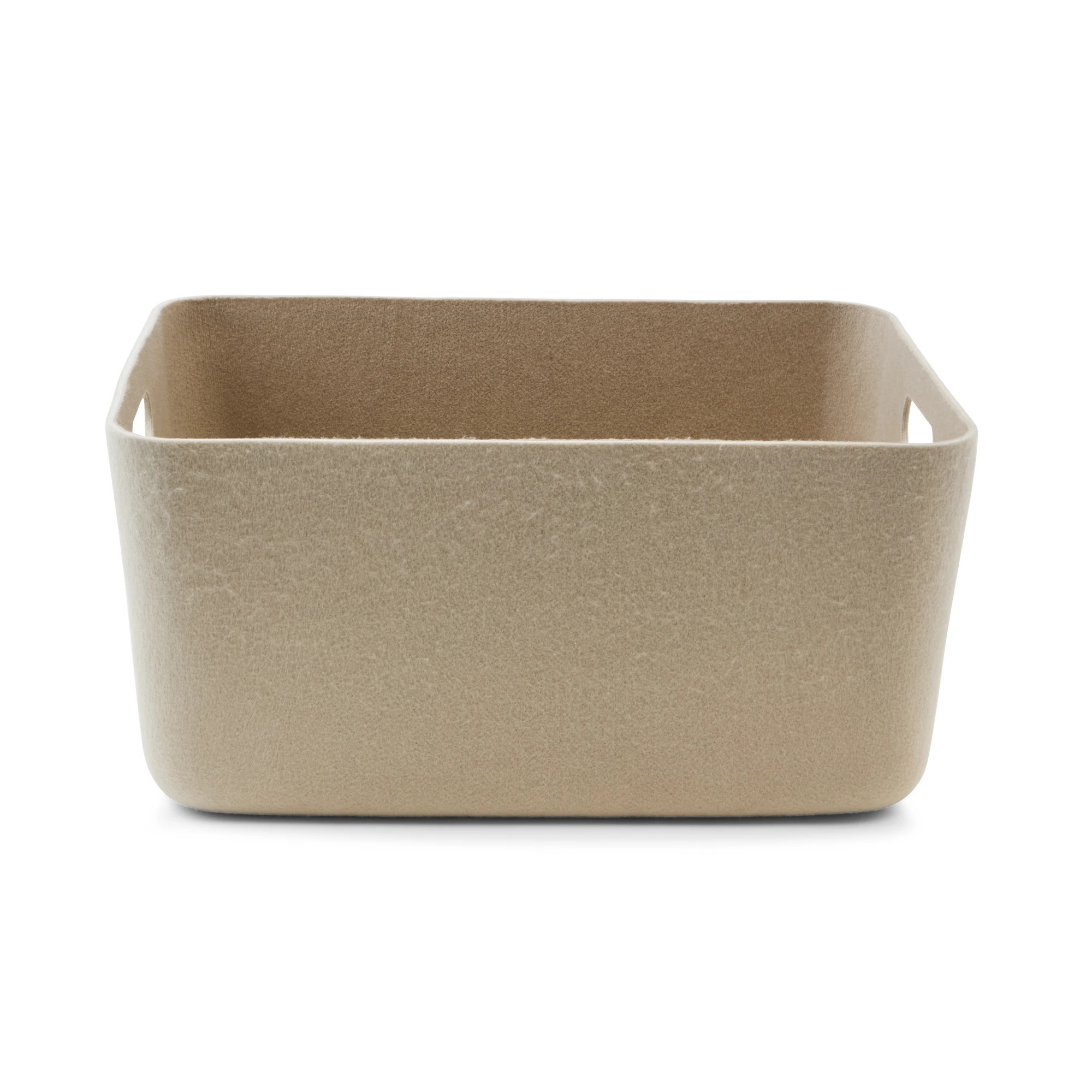 4 2 Tone Flat Felt Basket - Grey, 4 of 7