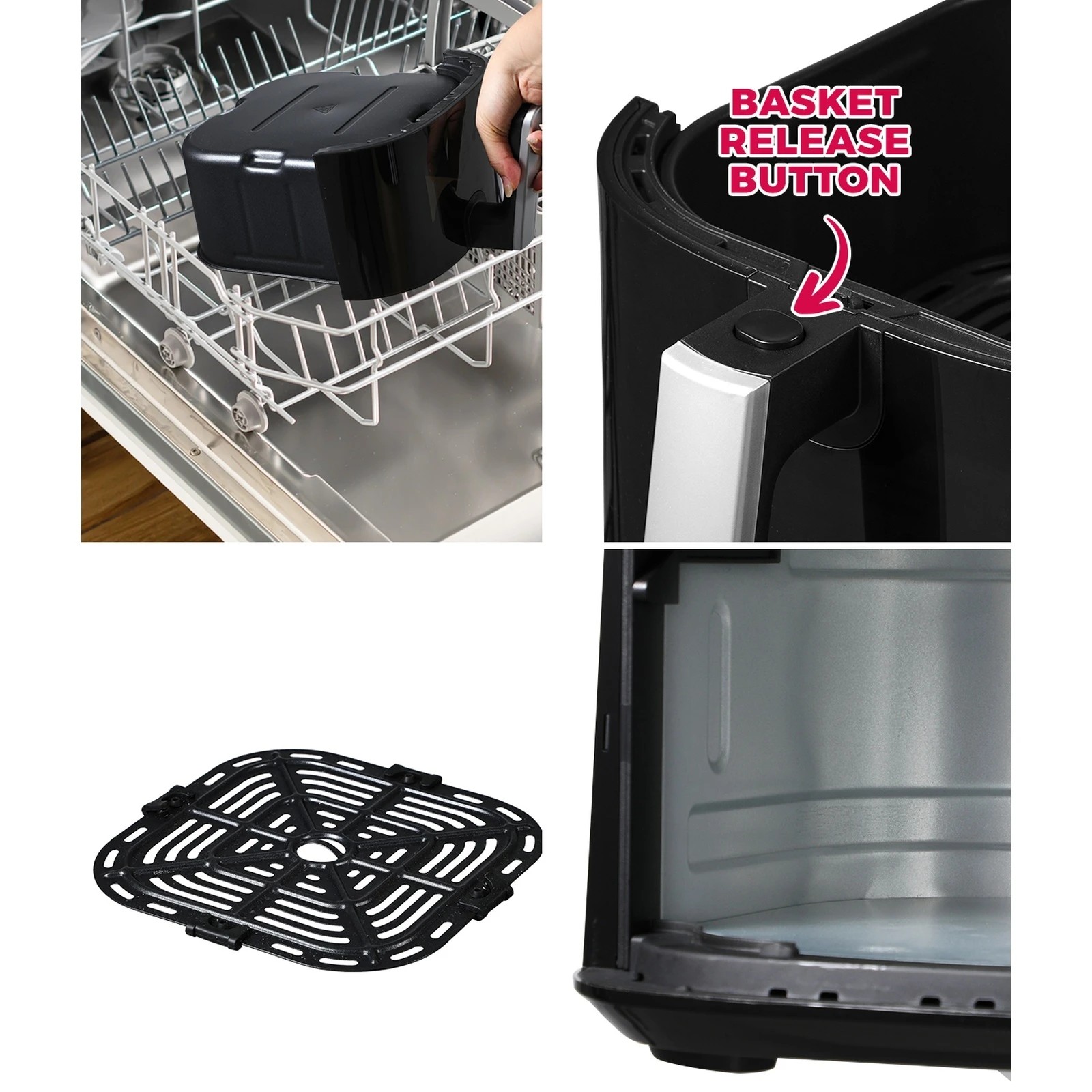 3 Vevare Air Fryer 5l Fryers Oven Lcd Touch Oil Free Cooker 1500w Kitchen
 - Black, 3 of 7