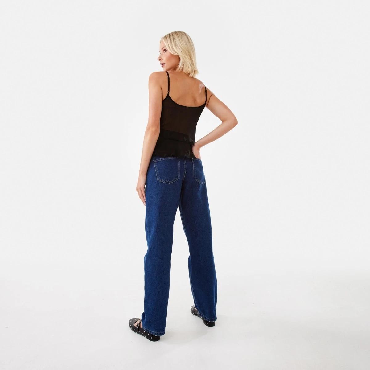 6 Sleeveless Asymmetrical Ruffle Cami Black, 6 of 10
