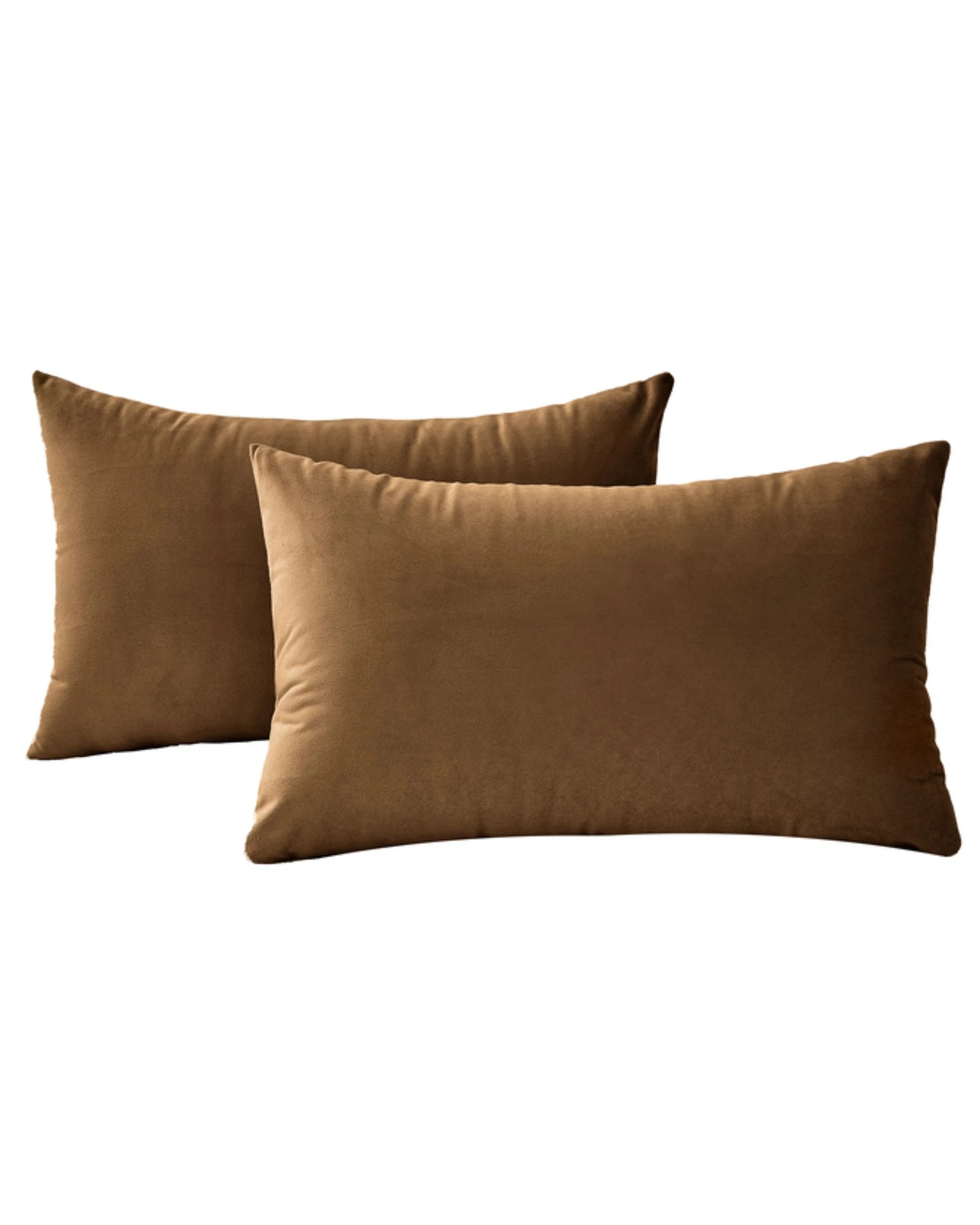 1 Gioia Casa 2-Pack Velvet Cushion Covers 30x50cm - Ochre, 1 of 2