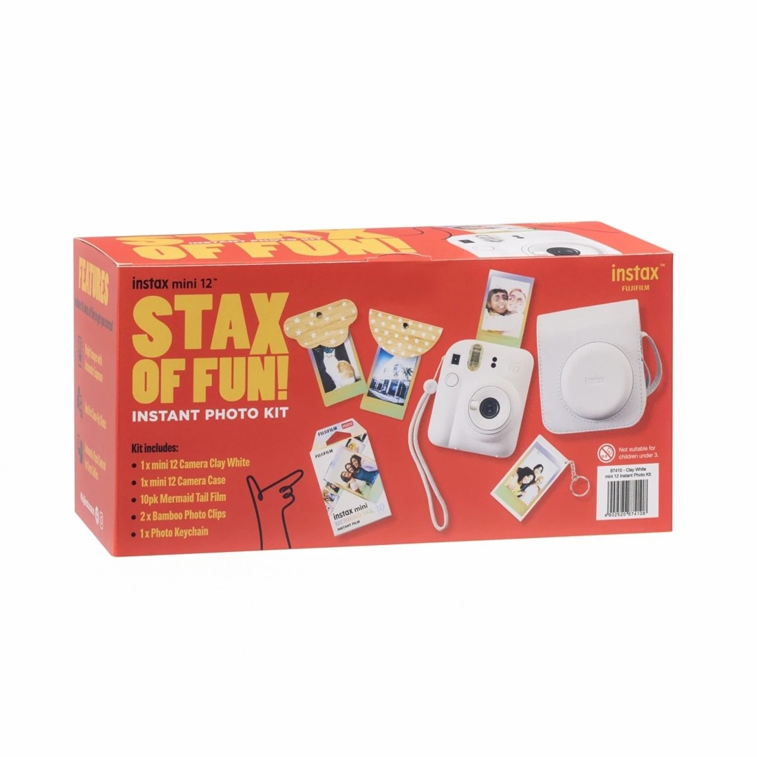 1 Fujifilm Instax Mini 12 Stax of Fun Instant Photo Kit - Clay White, 1 of 3