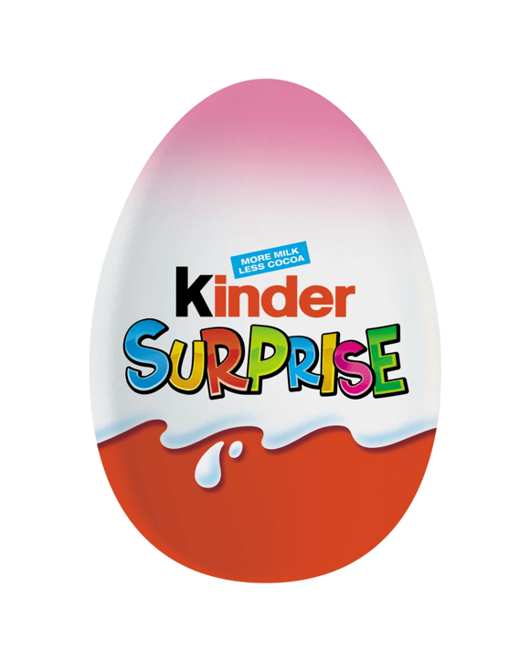 Kinder Surprise Milk Chocolate Egg Pink with Toy 20g Kmart