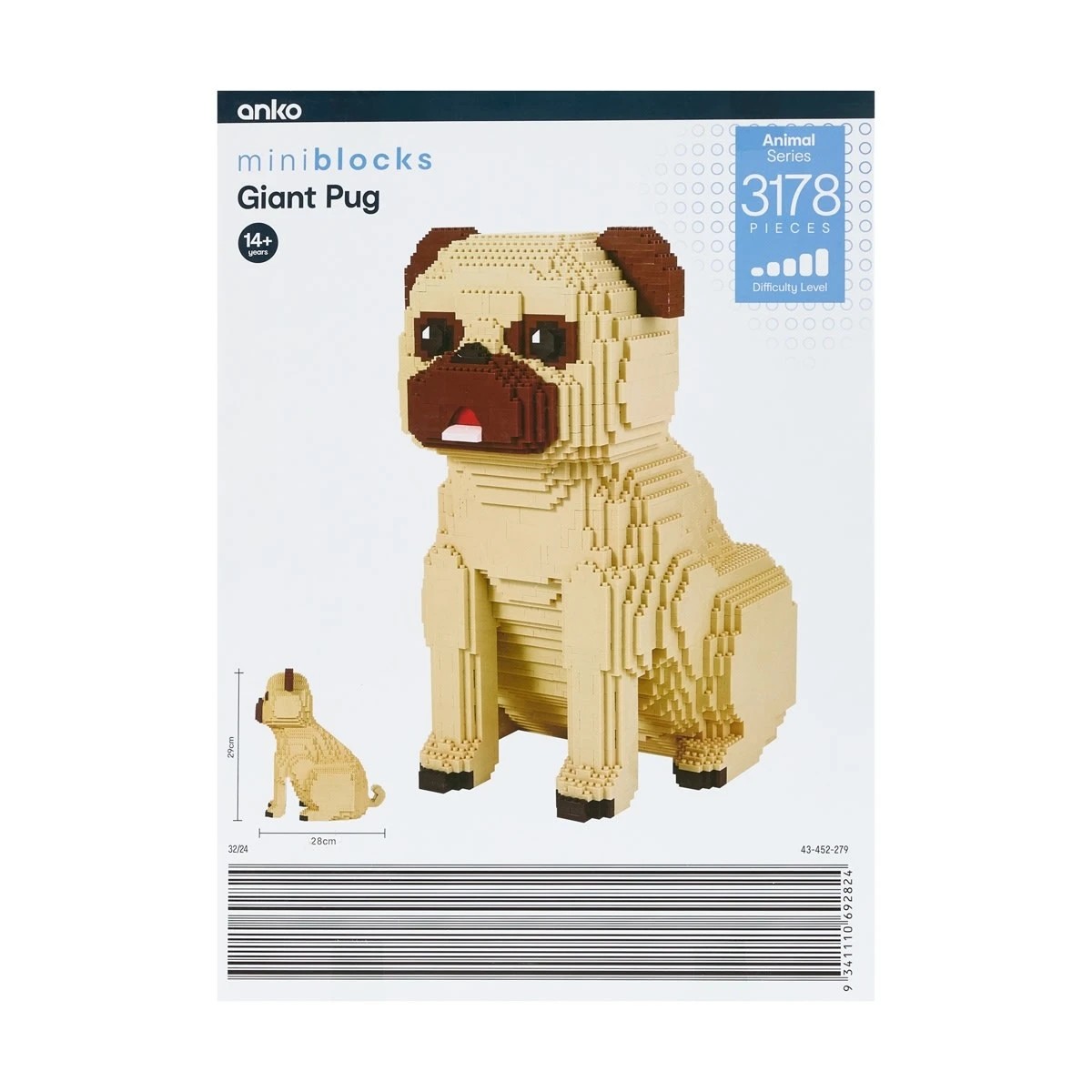 5 3178 Piece Mini Blocks Animal Series: Giant Pug, 5 of 5
