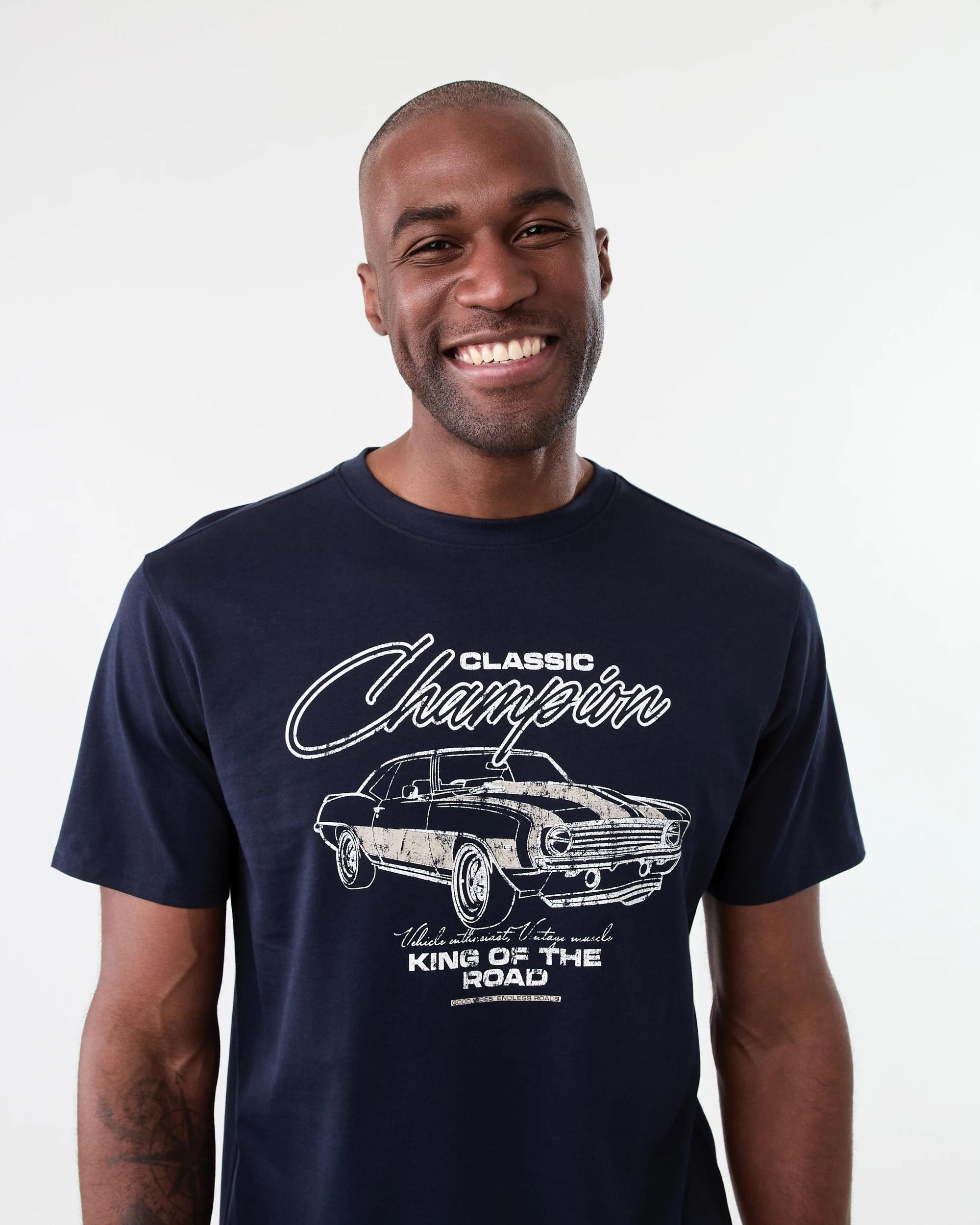 4 Print T-shirt Blu King, 4 of 5